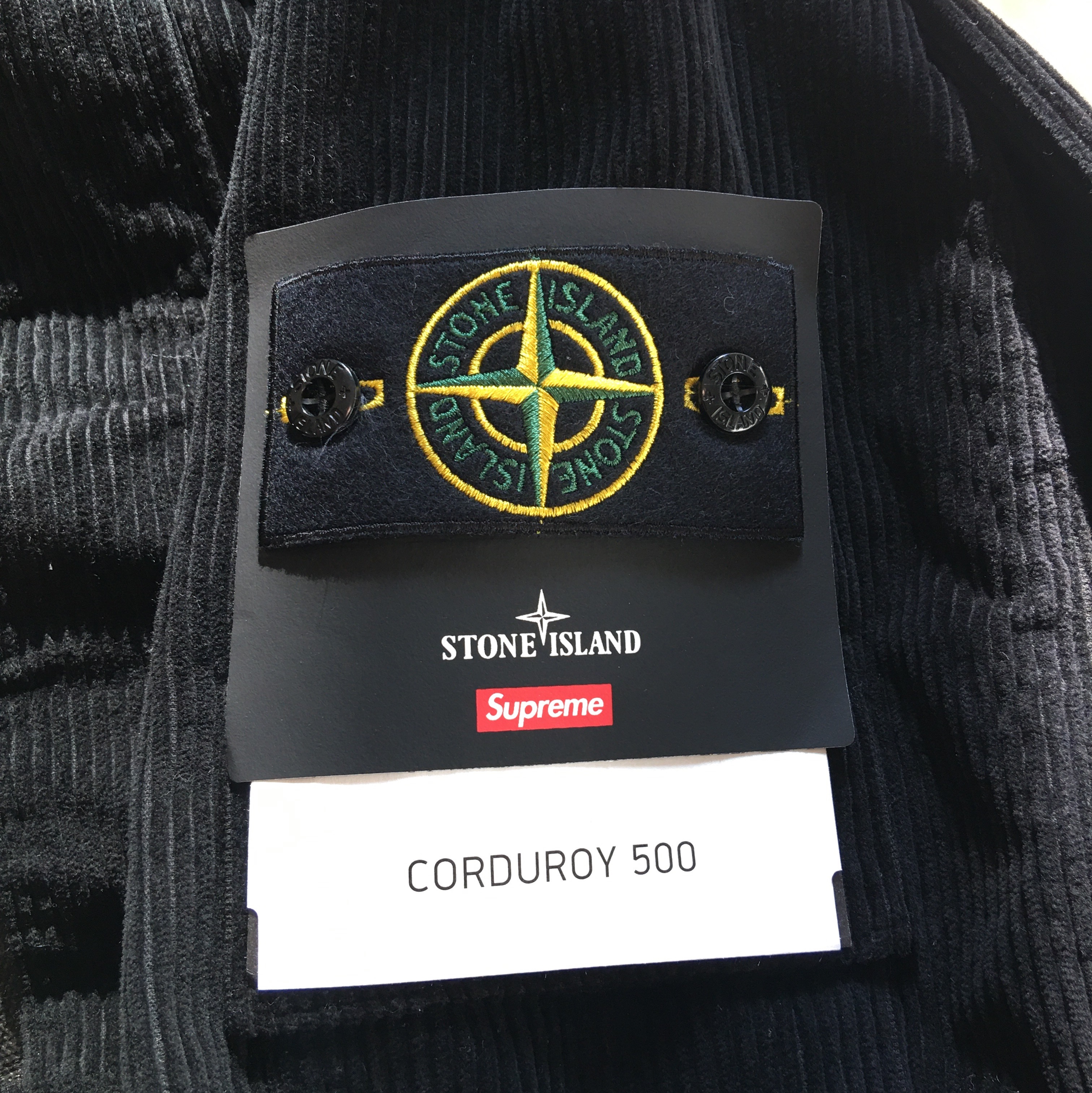 Supreme x Stone Island Corduroy Jacket Black - 20FW 착용 스타일 - 2