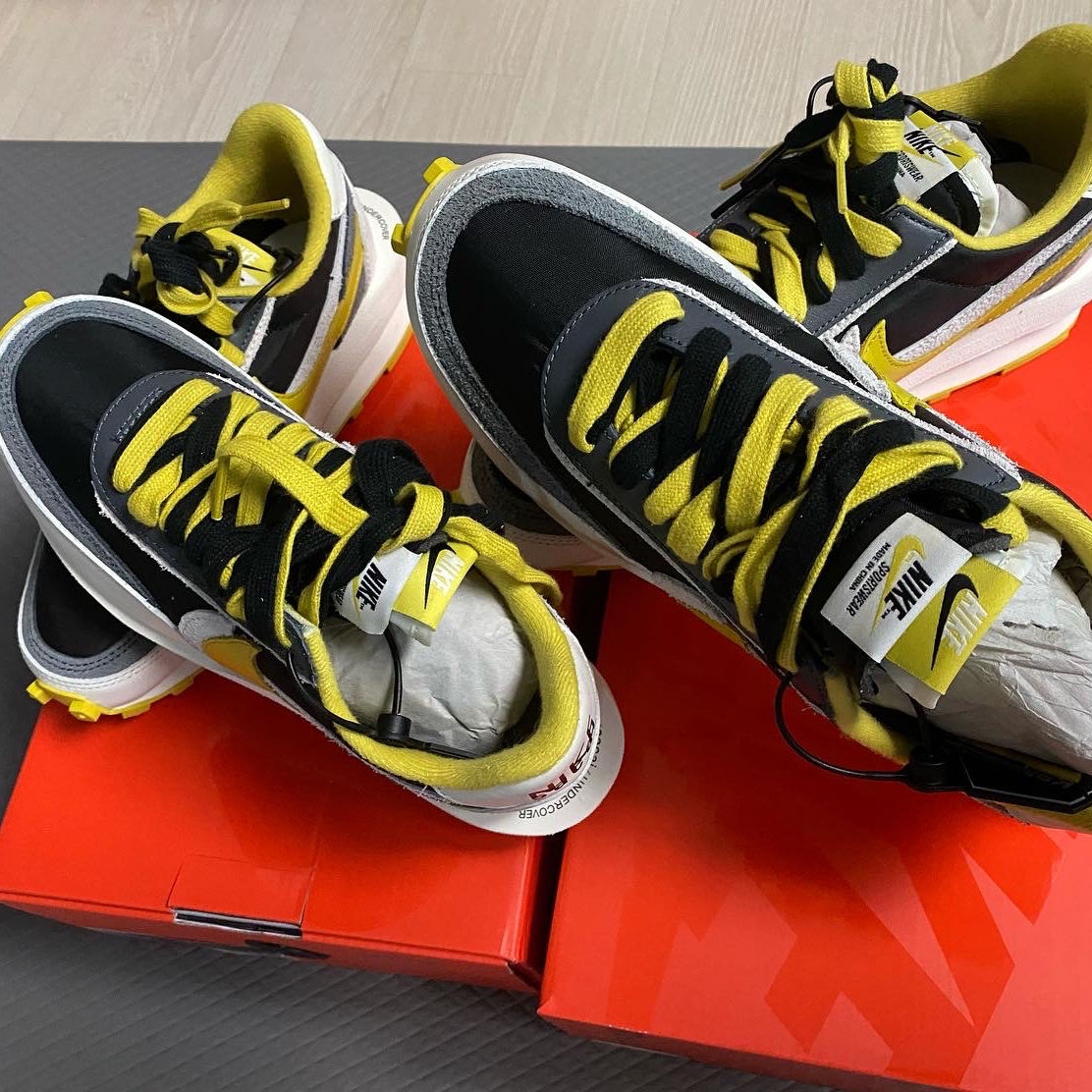 Nike x Sacai x Undercover LDWaffle Black Bright Citron 착용 스타일