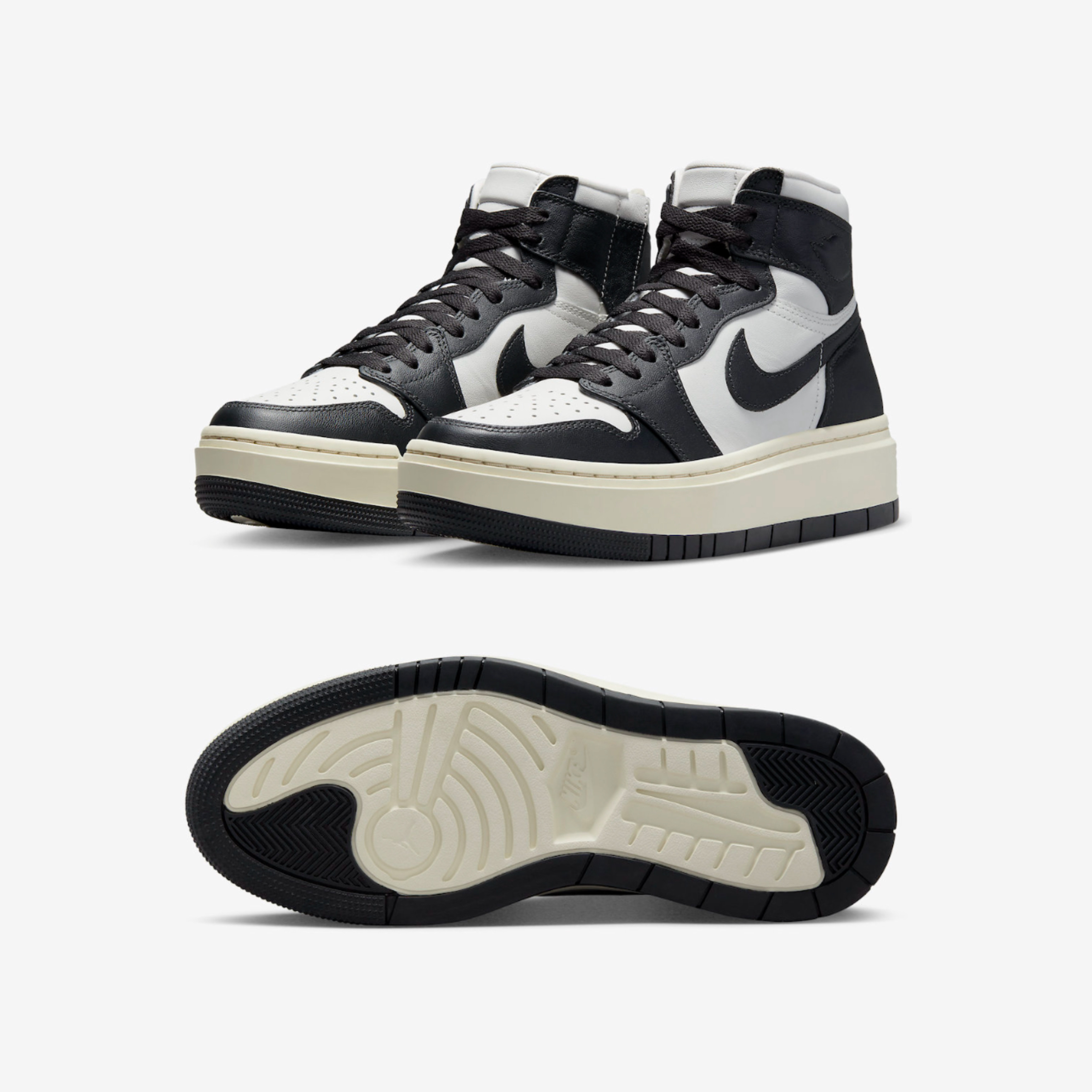 (W) Jordan 1 Elevate High Dark Ash 착용 스타일 - 2