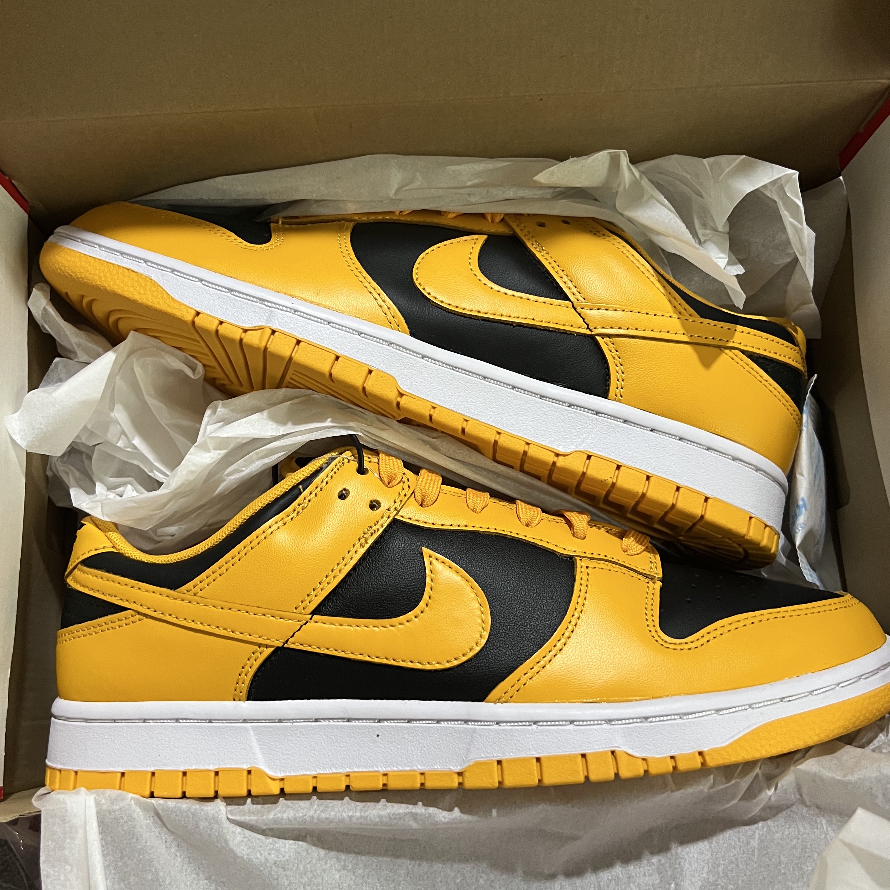 Nike Dunk Low Retro Championship Goldenrod 착용 스타일