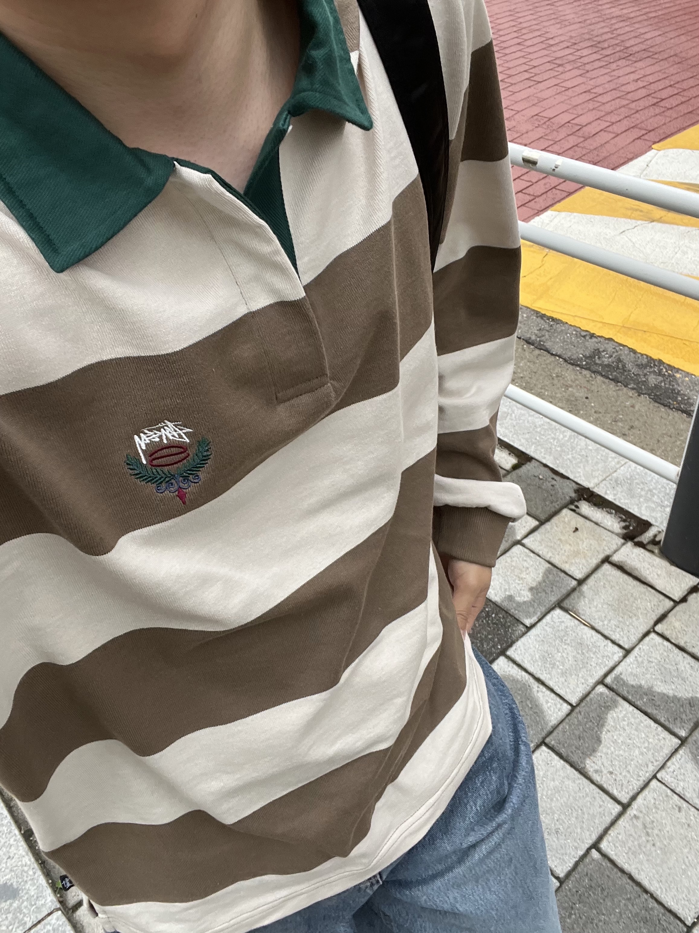 Porter Tanker Shoulder Bag S Black, Stussy Big Stripe Rugby Natural 착용 스타일 - 1