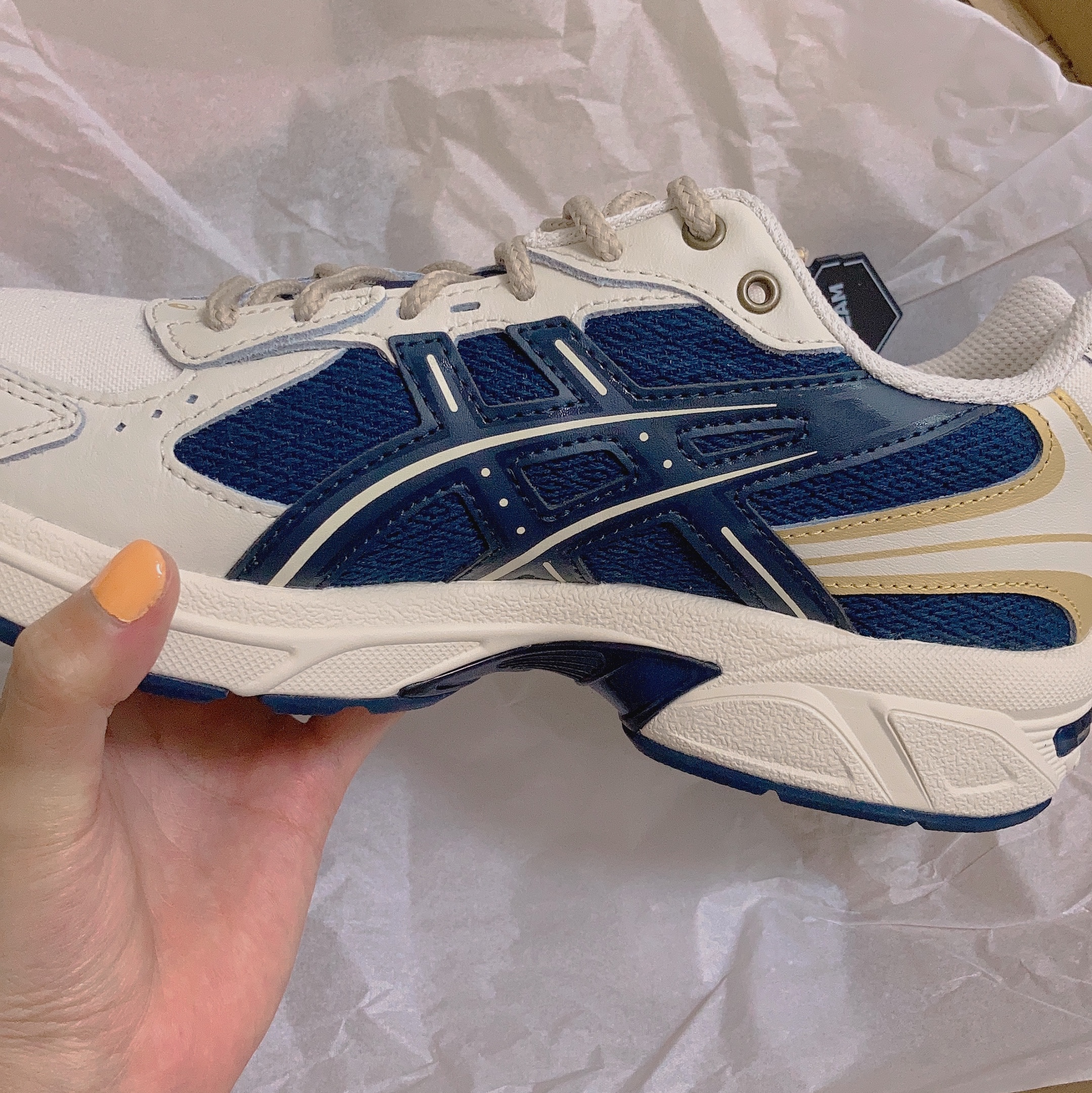 Asics Gel-1130 Birch French Blue 착용 스타일 - 3