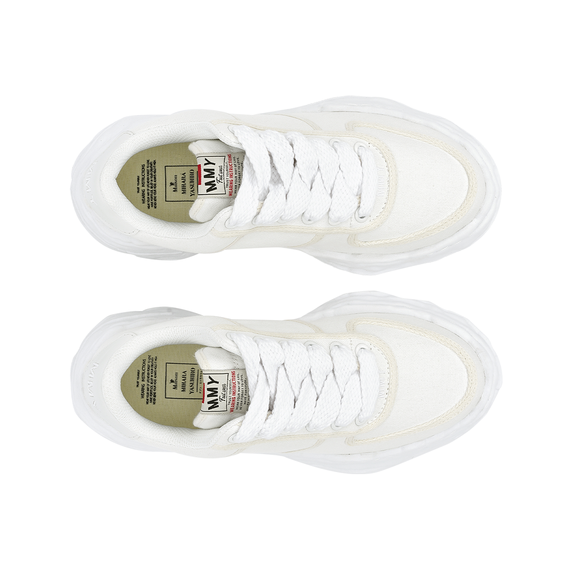메종 미하라 야스히로 웨인 OG 솔 캔버스 로우탑 스니커즈 화이트(Maison Mihara Yasuhiro Wayne OG Sole Canvas Low-top Sneakers White) - 3