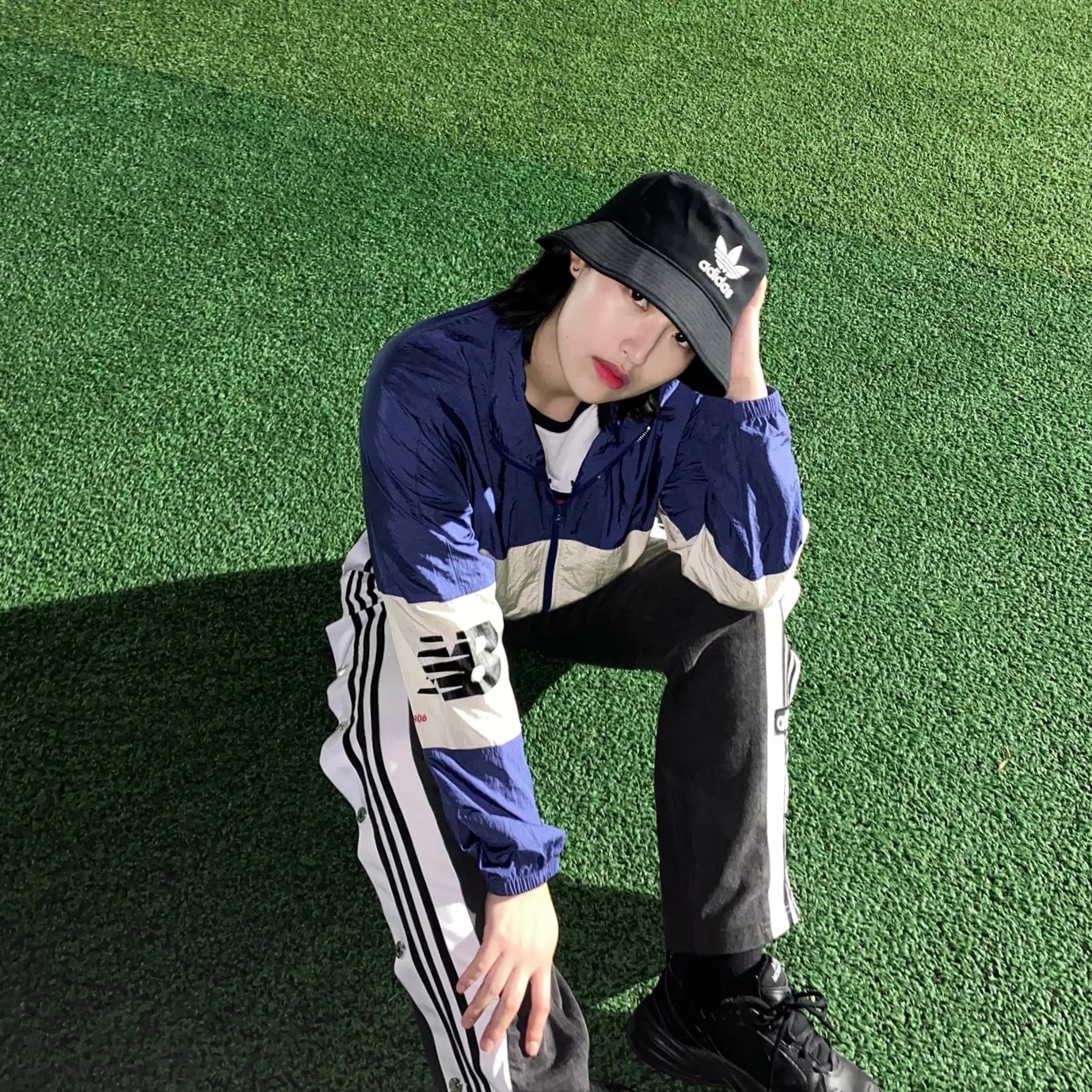 Nike Air Monarch IV Black 착용 스타일 - 2