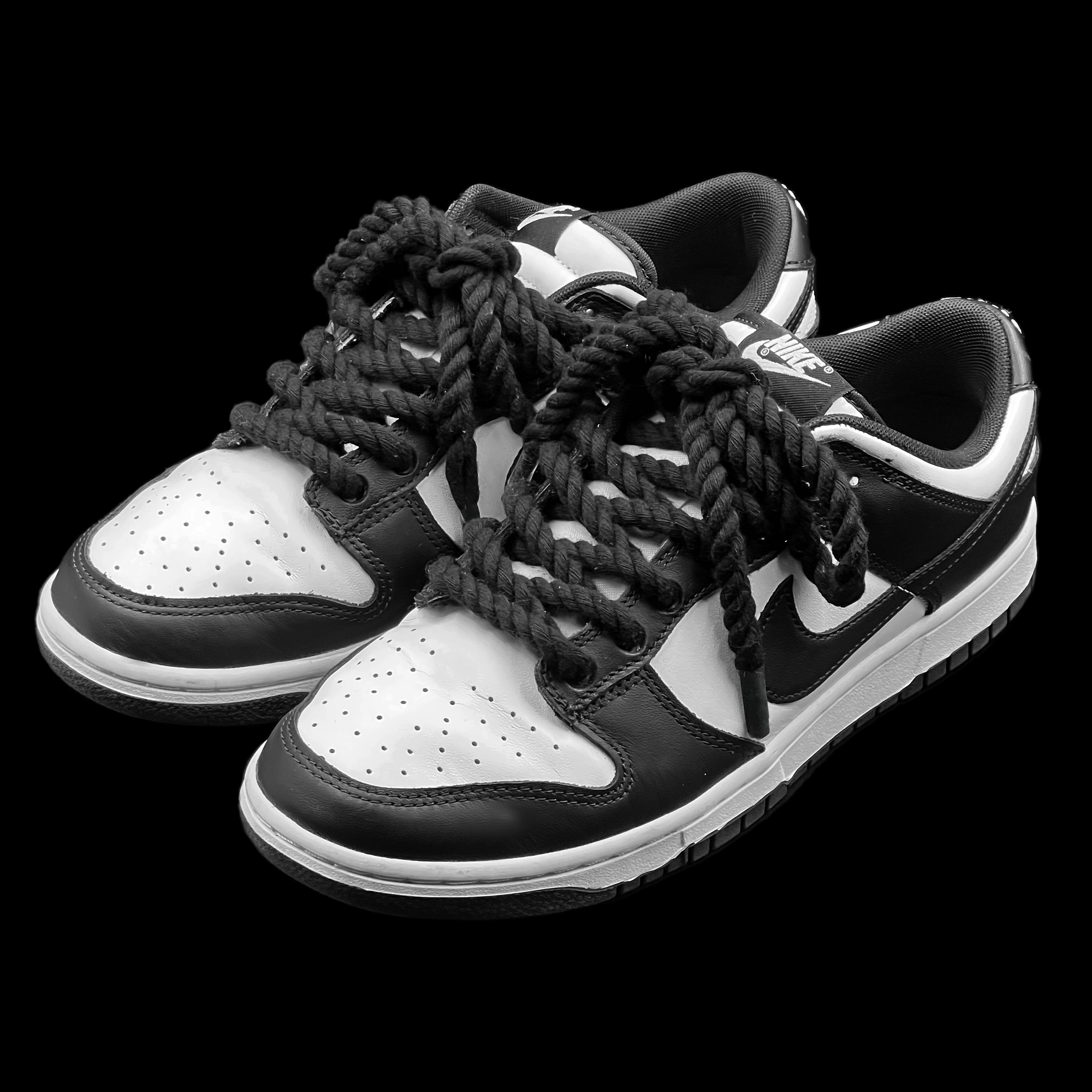 Nike Dunk Low Retro Black, (W) Nike Dunk Low Black 착용 스타일 - 3