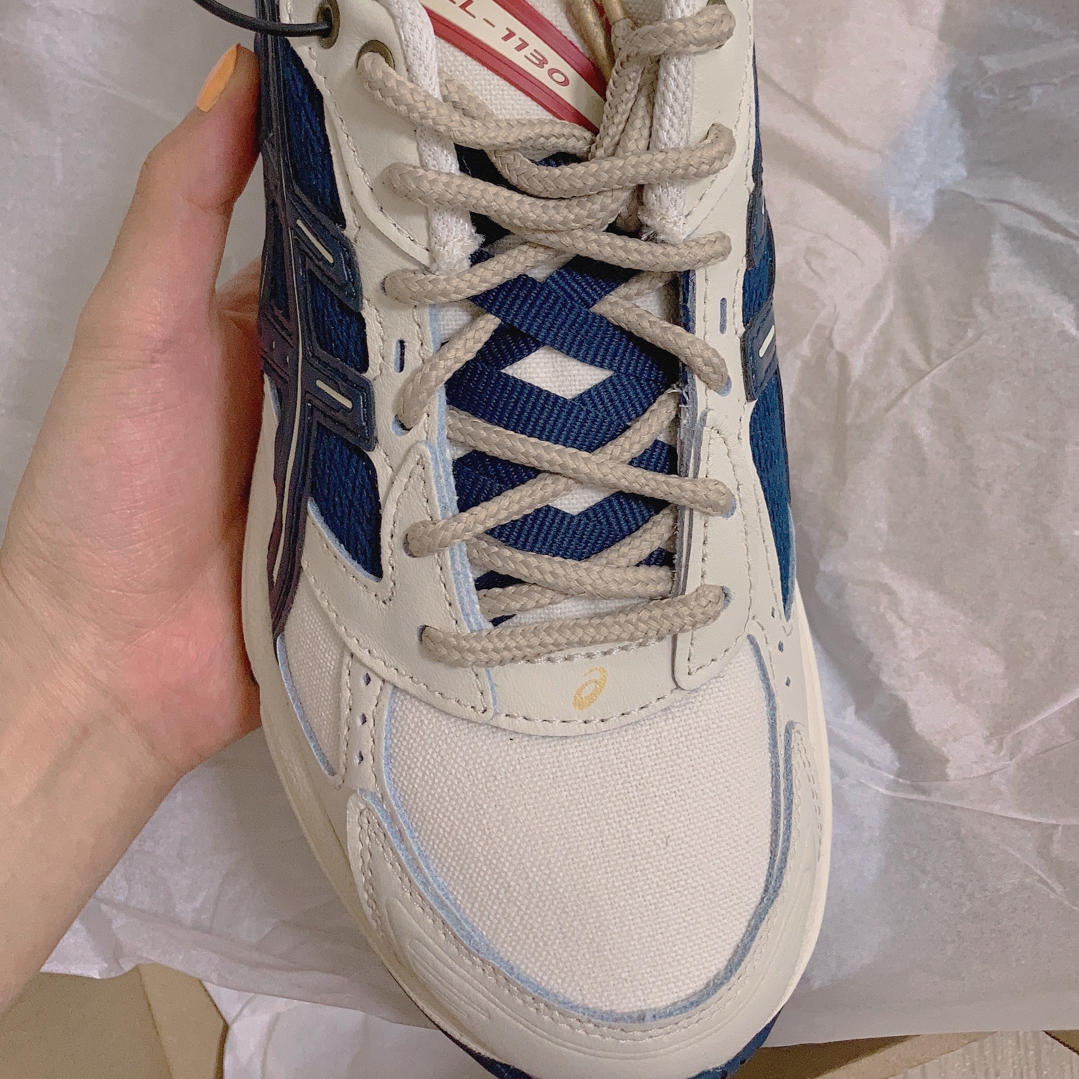 Asics Gel-1130 Birch French Blue 착용 스타일 - 2