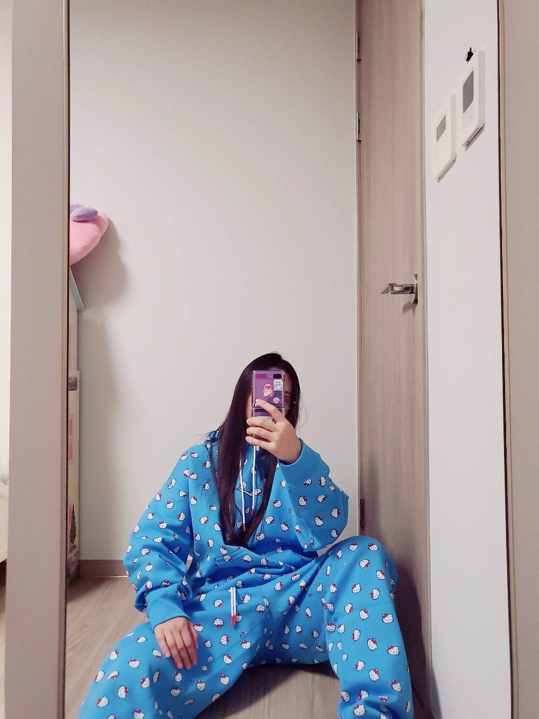 Nike x Hello Kitty NRG Fleece Hoodie Blue - Asia, Nike x Hello Kitty NRG Fleece Pants Blue - Asia 착용 스타일