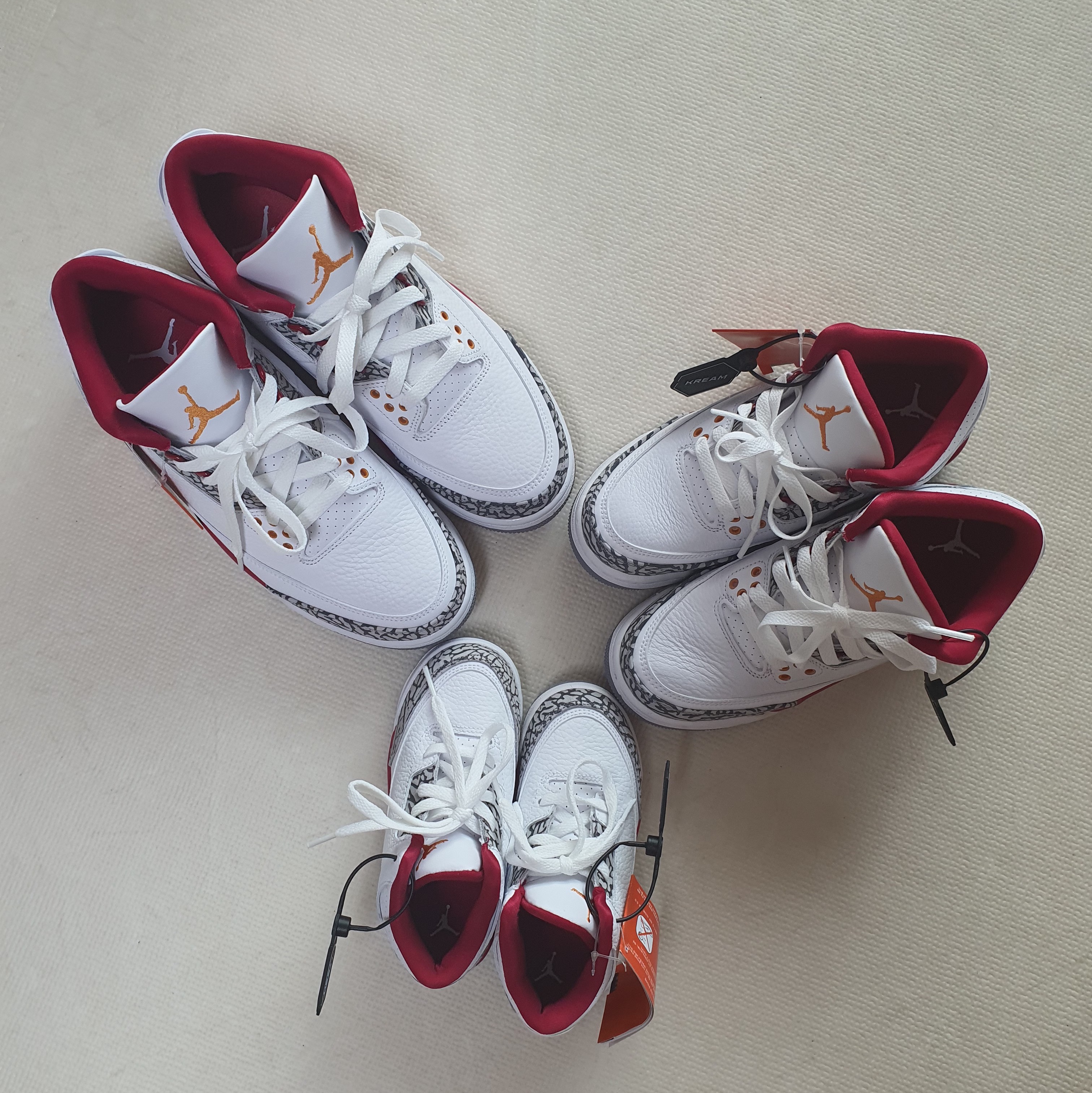 Jordan 3 Retro Cardinal Red, (GS) Jordan 3 Retro Cardinal Red 착용 스타일 - 4