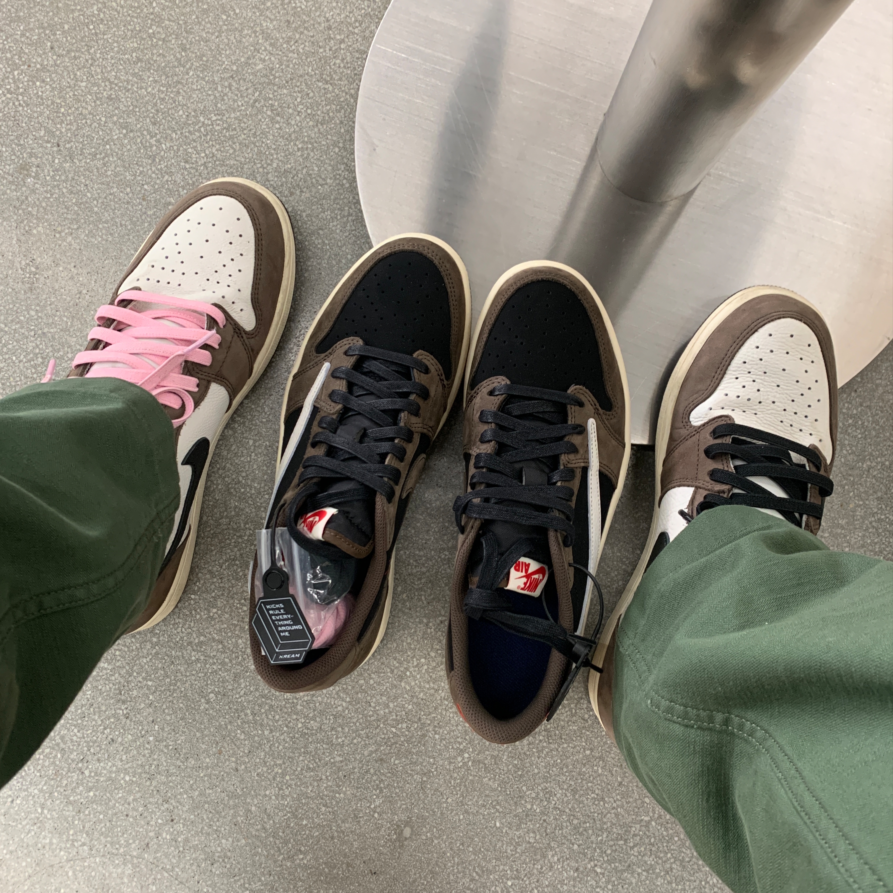 Jordan 1 x Travis Scott Retro High OG SP Mocha, Jordan 1 x Travis Scott Retro Low OG SP Mocha 착용 스타일