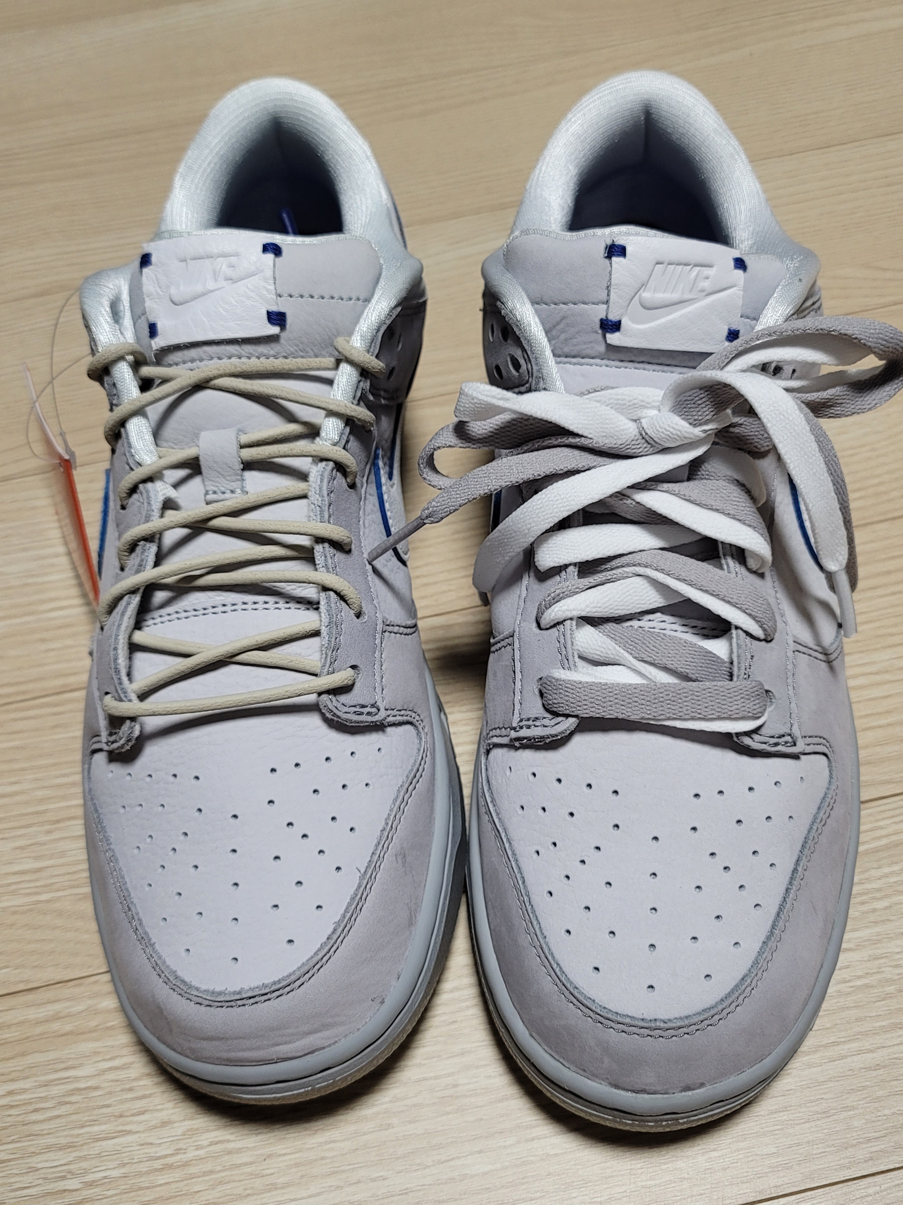 Nike Dunk Low Wolf Grey and Pure Platinum 착용 스타일 - 1