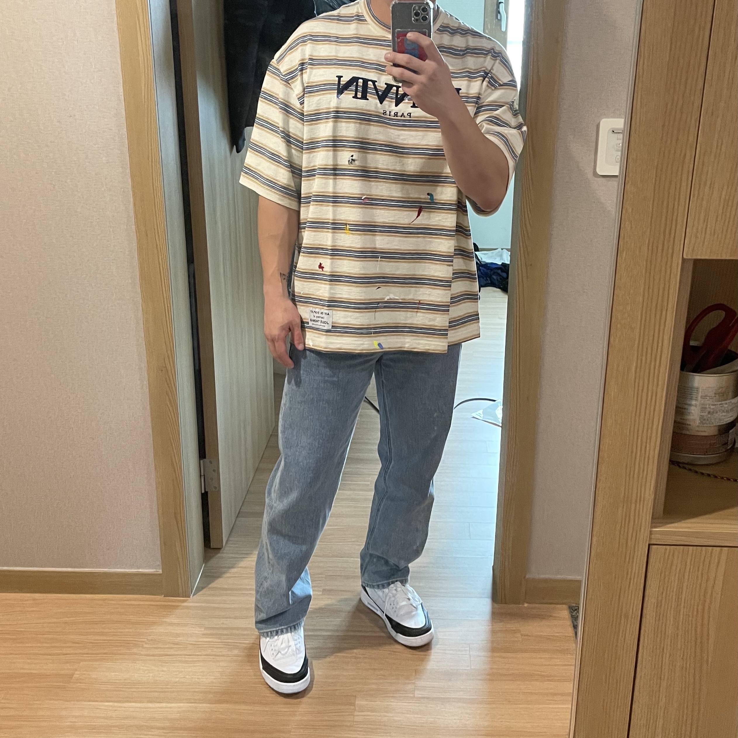 Jordan 3 x Fragment Retro SP White Black 착용 스타일