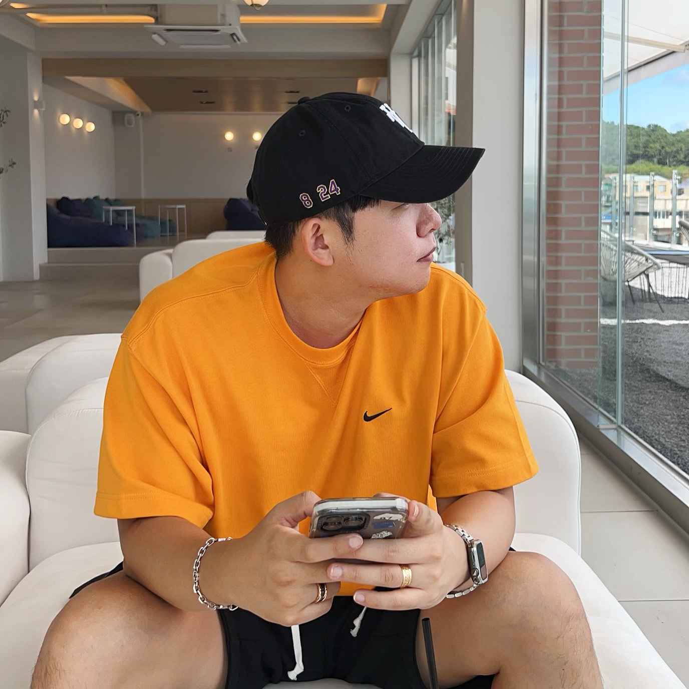 Nike x Kim Jones Oversized T-Shirt Circuit Orange - US/EU 착용 스타일