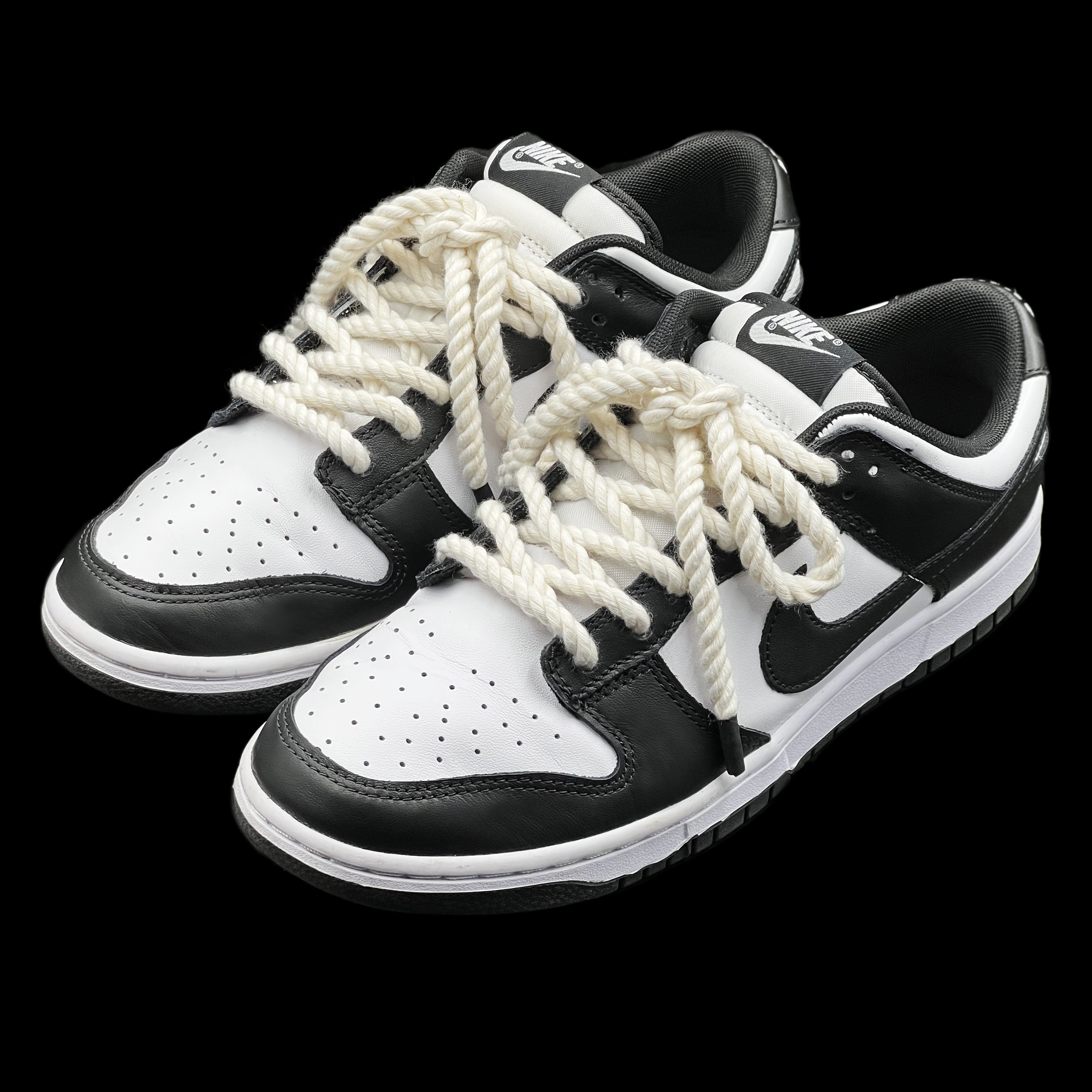 Nike Dunk Low Retro Black, (W) Nike Dunk Low Black 착용 스타일 - 2