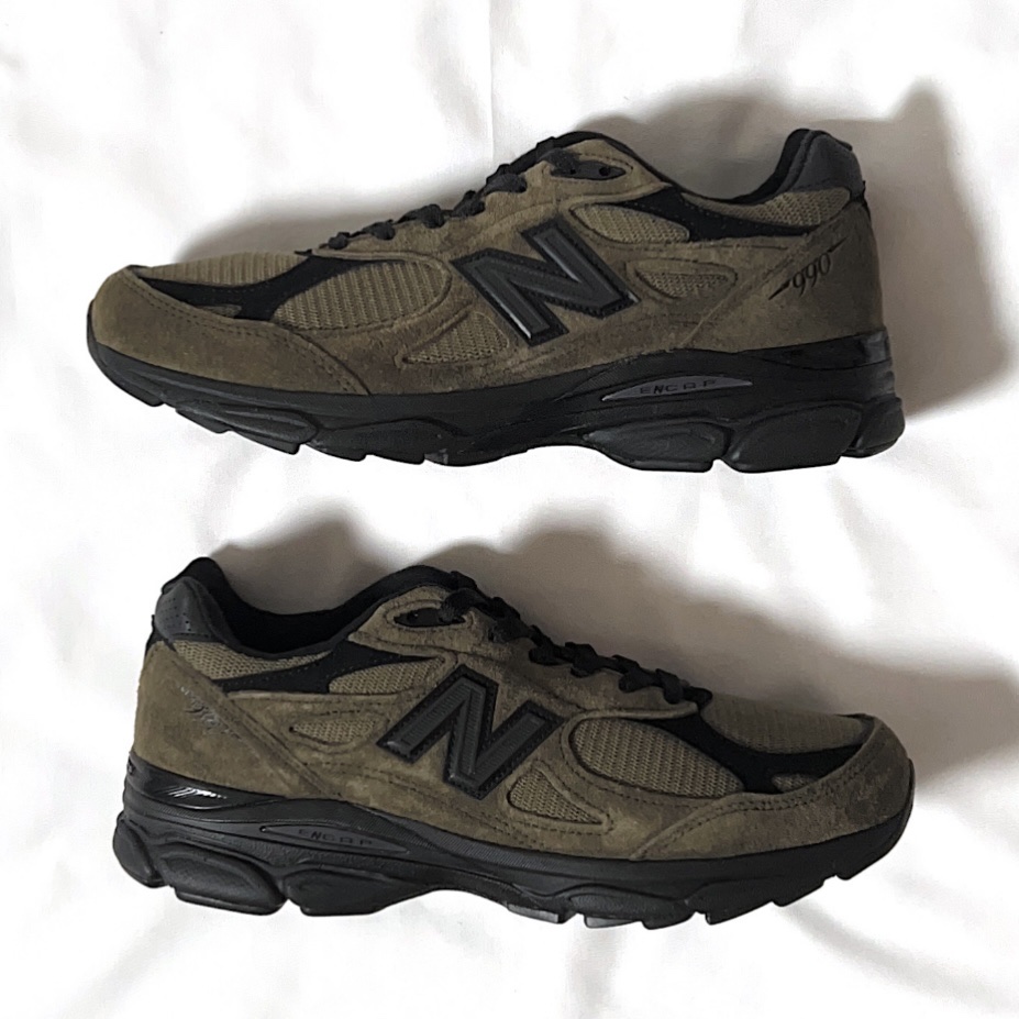 New Balance x JJJJound 990v3 Brown Black 착용 스타일