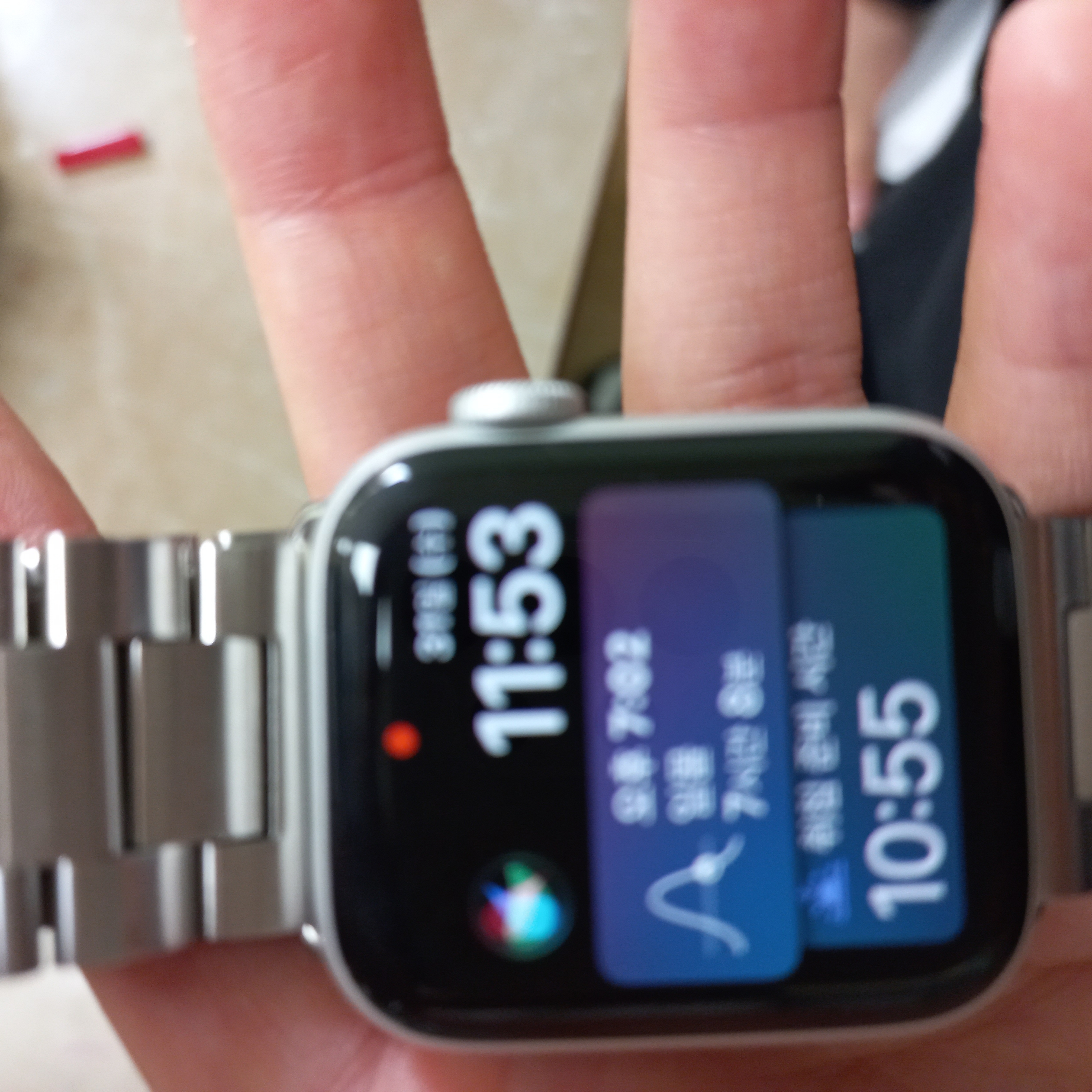 Apple Watch SE 40mm GPS Space Gray Aluminum Case with Sport Band Midnight (Korean Ver.) 착용 스타일