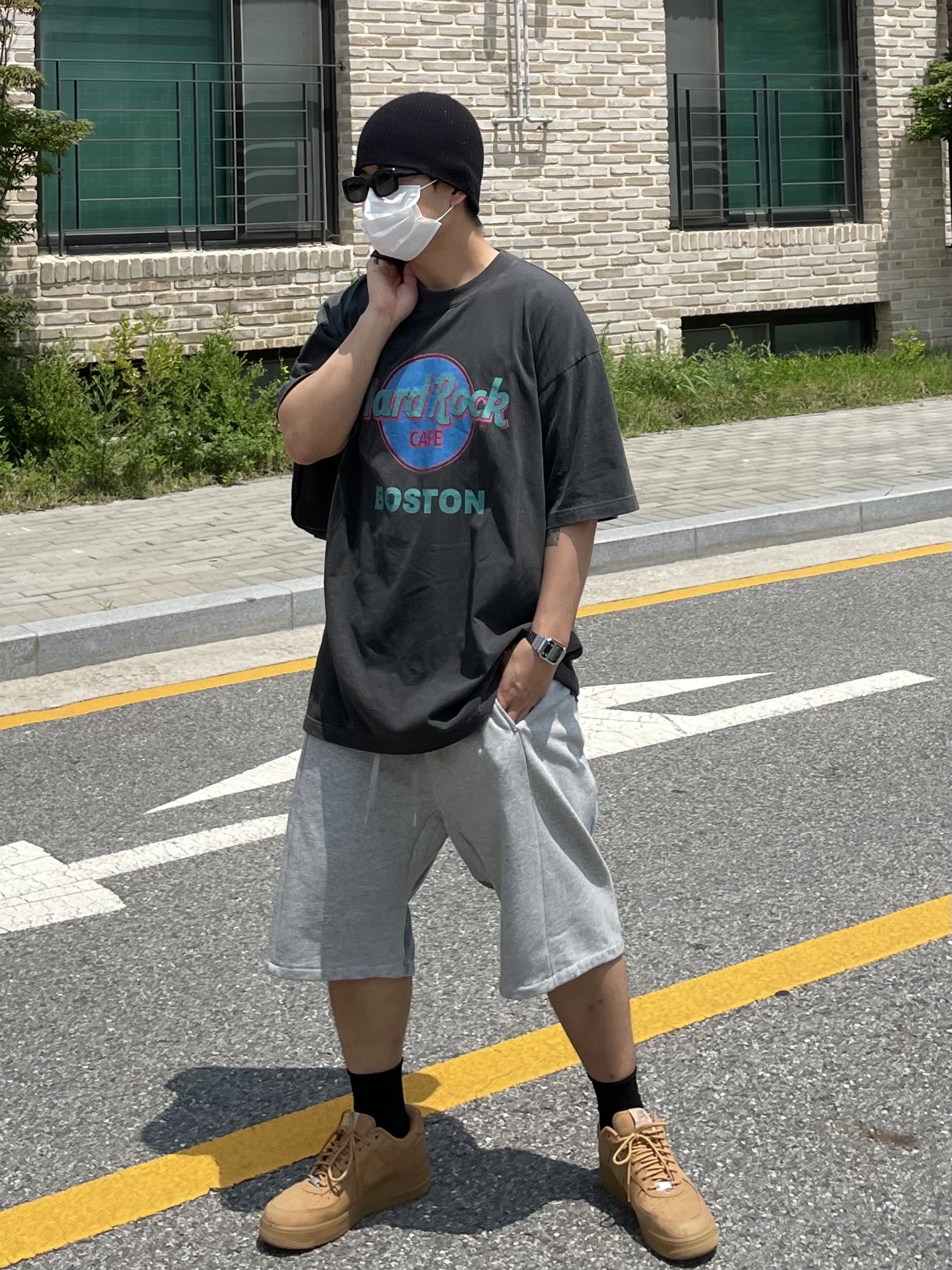 Nike x Supreme Air Force 1 Low Flax 착용 스타일 - 2