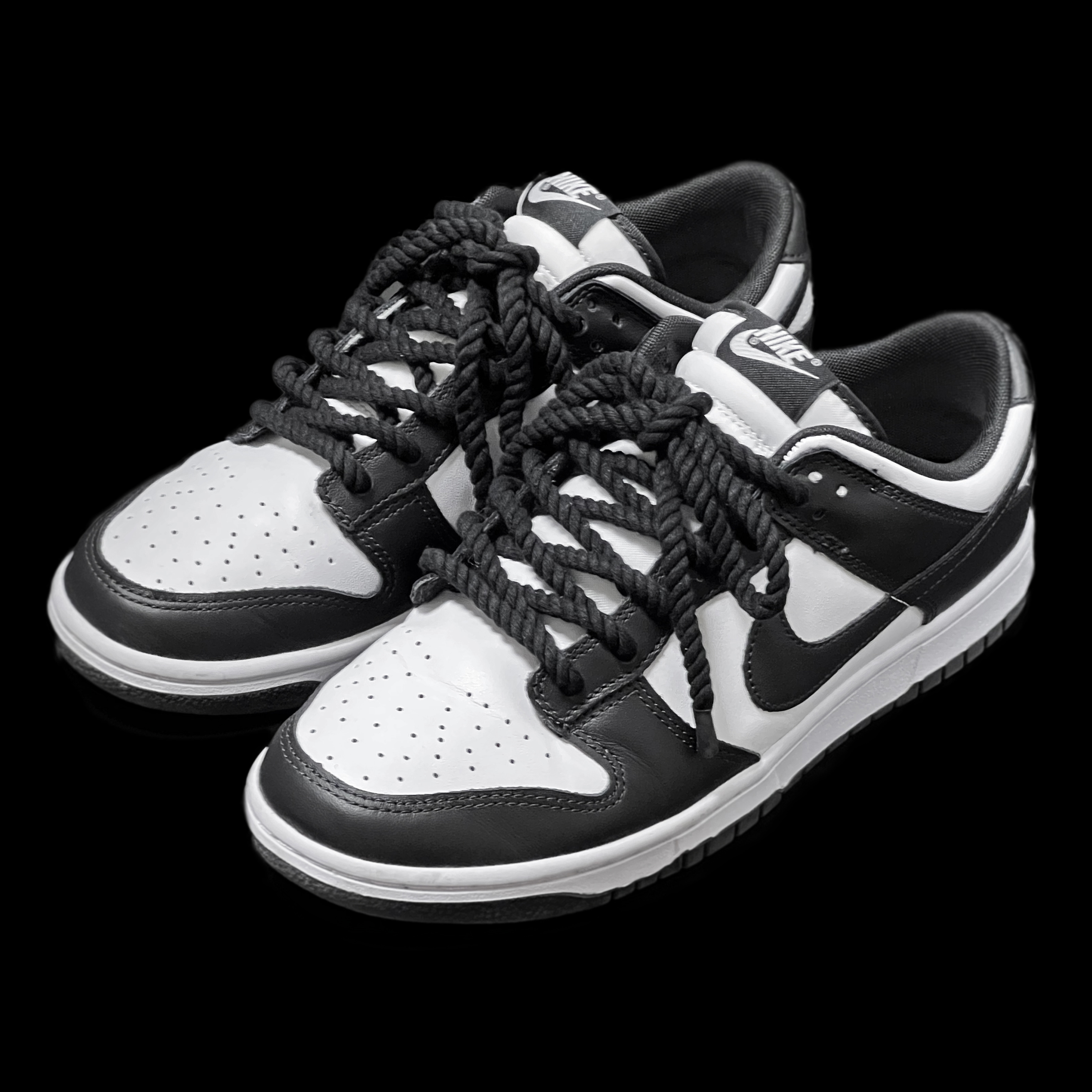 Nike Dunk Low Retro Black, (W) Nike Dunk Low Black 착용 스타일 - 4