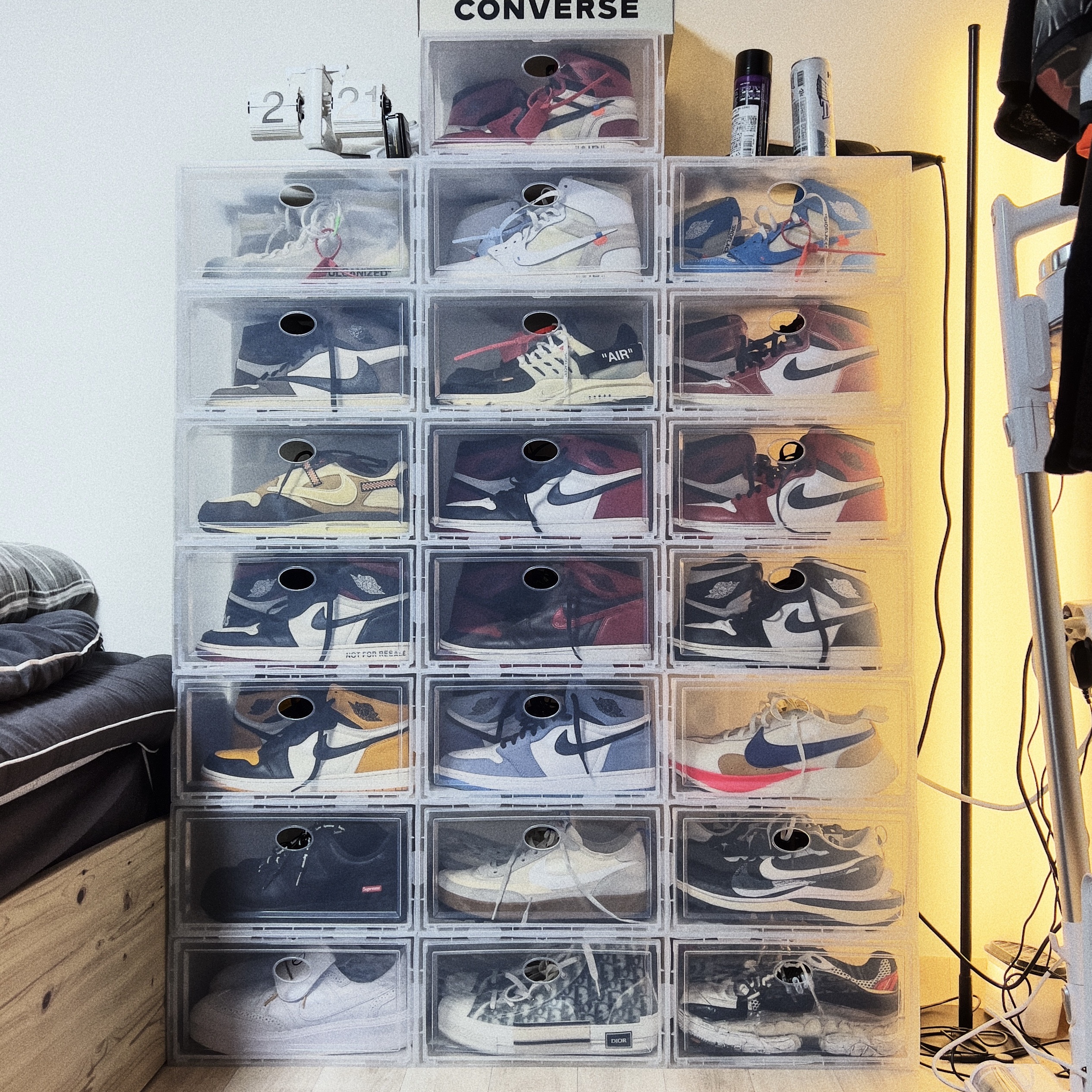 Jordan 1 x Off-White Retro High University Blue, Jordan 1 x Off-White Retro High Chicago The Ten 착용 스타일