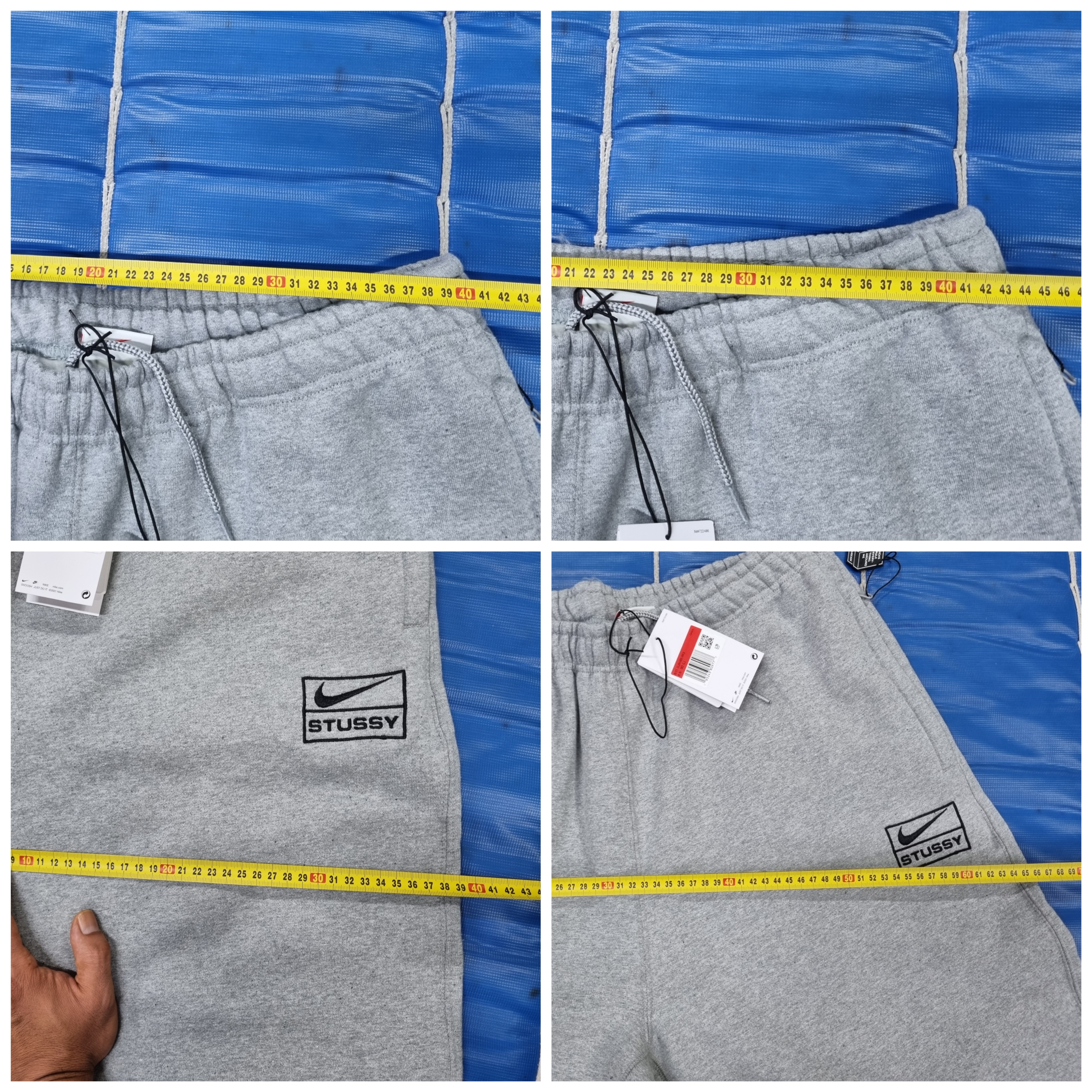 Nike x Stussy NRG RA Fleece Pants Dark Grey Heather (DJ9490-063), Nike x Billie Eilish NRG Fleece Pants Mushroom - Asia 착용 스타일 - 1