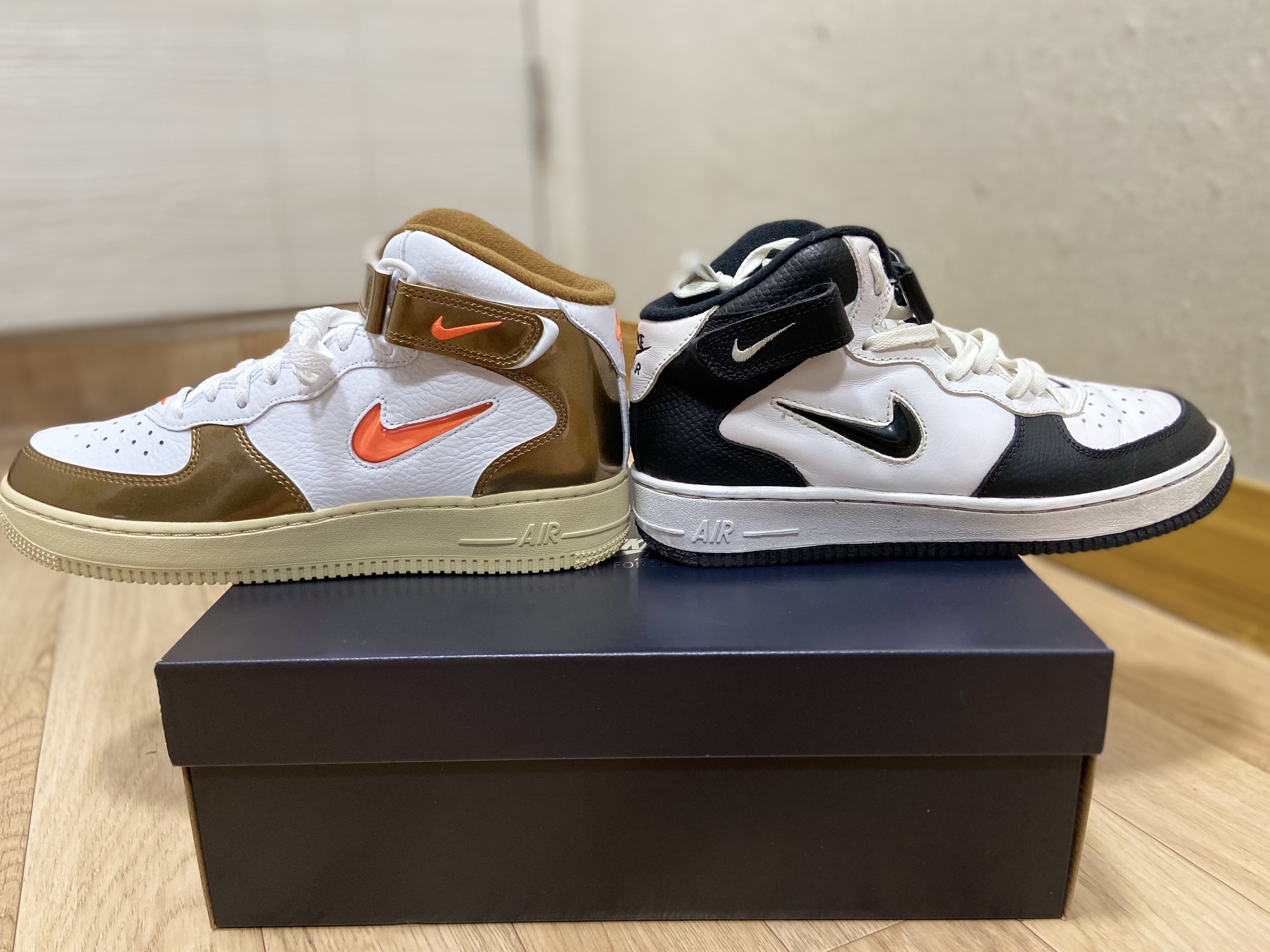 Nike Air Force 1 Mid '07 QS Olive Green and Total Orange 착용 스타일 - 3