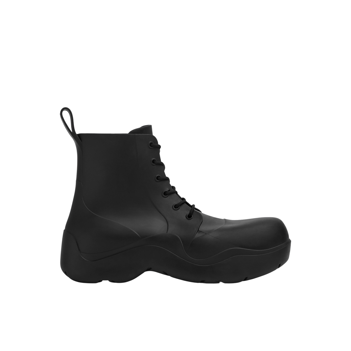 716201V00P01000 Bottega Veneta Puddle Lace-Up Ankle Boots Black