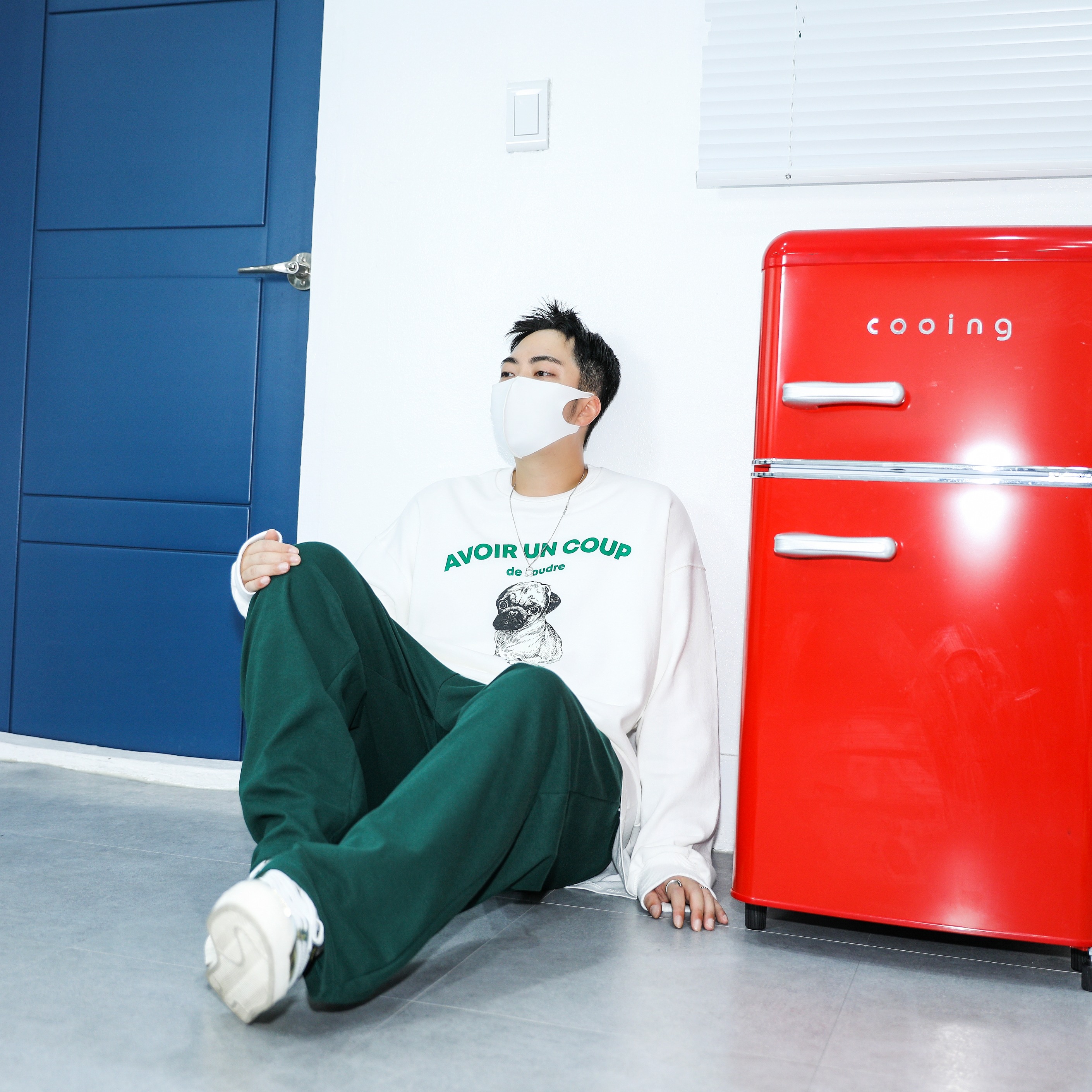 Adidas x BAPE Superstar 80s Green Camo 착용 스타일 - 2
