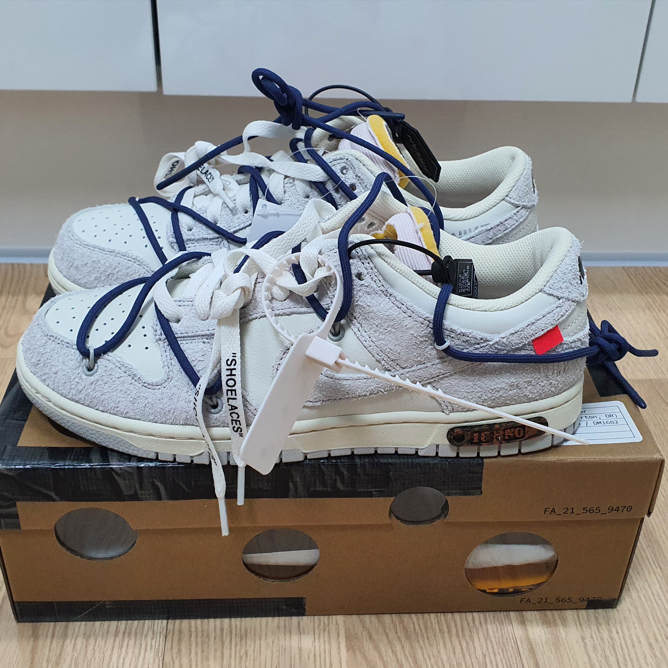 Nike x Off-White Dunk Low The 50 - Lot 18 착용 스타일
