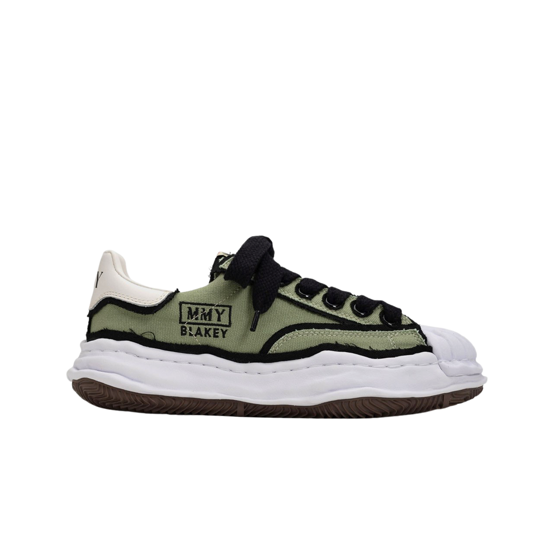 A09FW717-KHAKI Maison Mihara Yasuhiro Blakey OG Sole OH Canvas Low-top Sneakers Khaki - 대표 이미지 #1