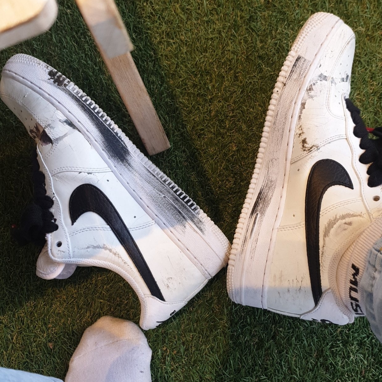 Nike x Peaceminusone Air Force 1 Low Para-Noise 2.0 착용 스타일 - 1