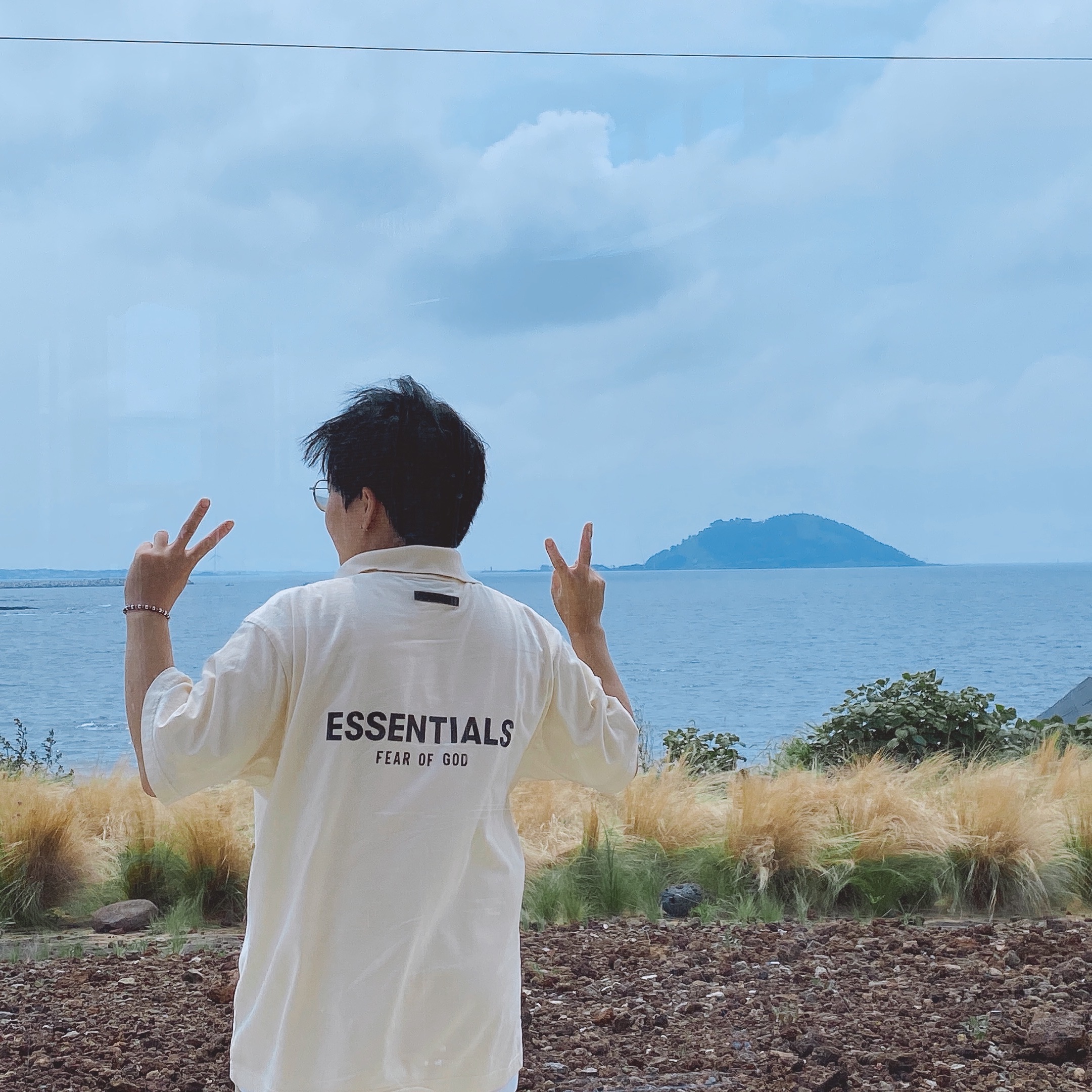 Essentials Short Sleeve Polo Cream - 21SS 착용 스타일 - 2