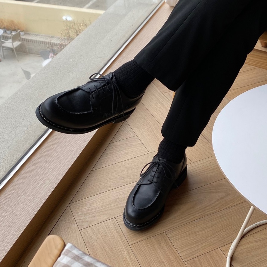Paraboot Chambord Actem Lisse Cafe 착용 스타일