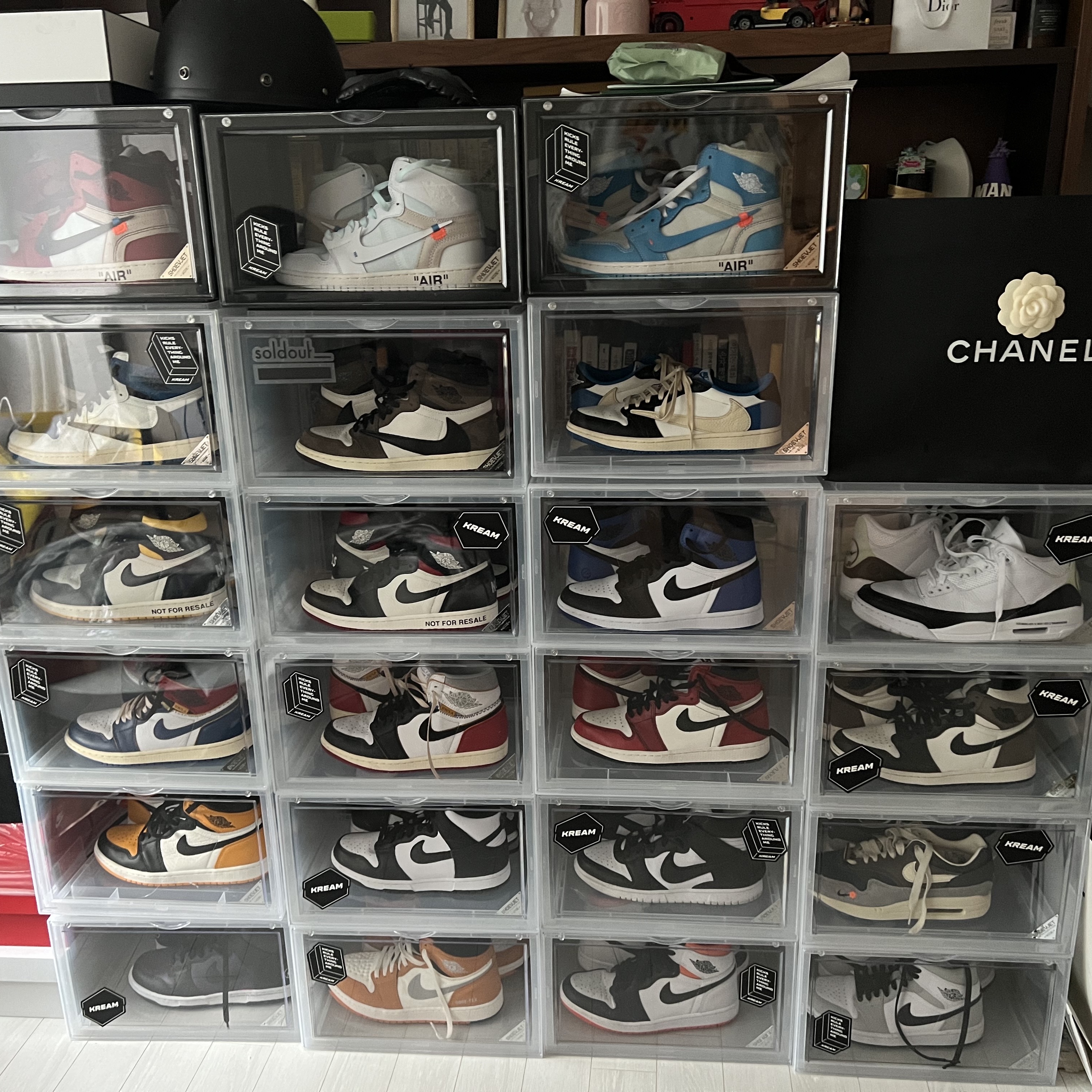 Jordan 1 x Off-White Retro High University Blue, Jordan 1 x Off-White Retro High Chicago The Ten 착용 스타일