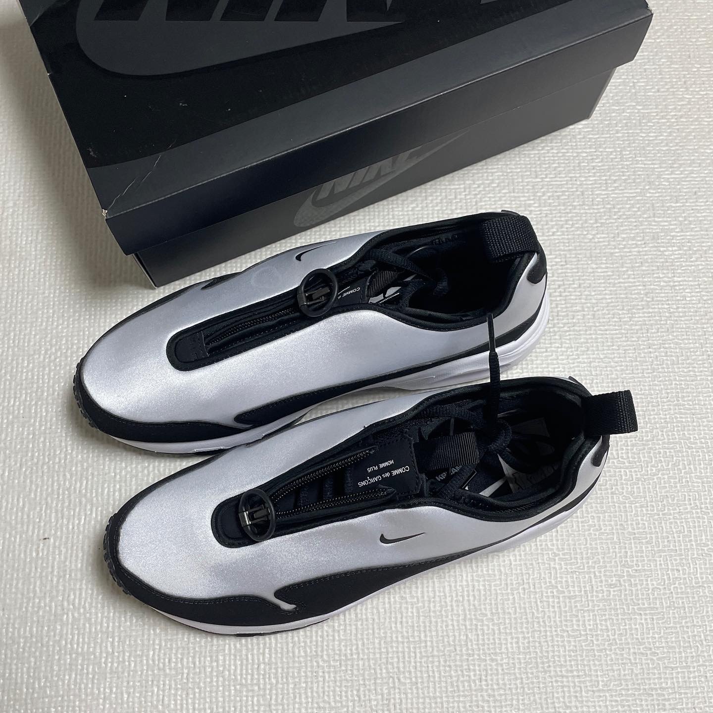 Nike x Comme des Garcons Homme Plus Air Max Sunder SP White Black 착용 스타일 - 2