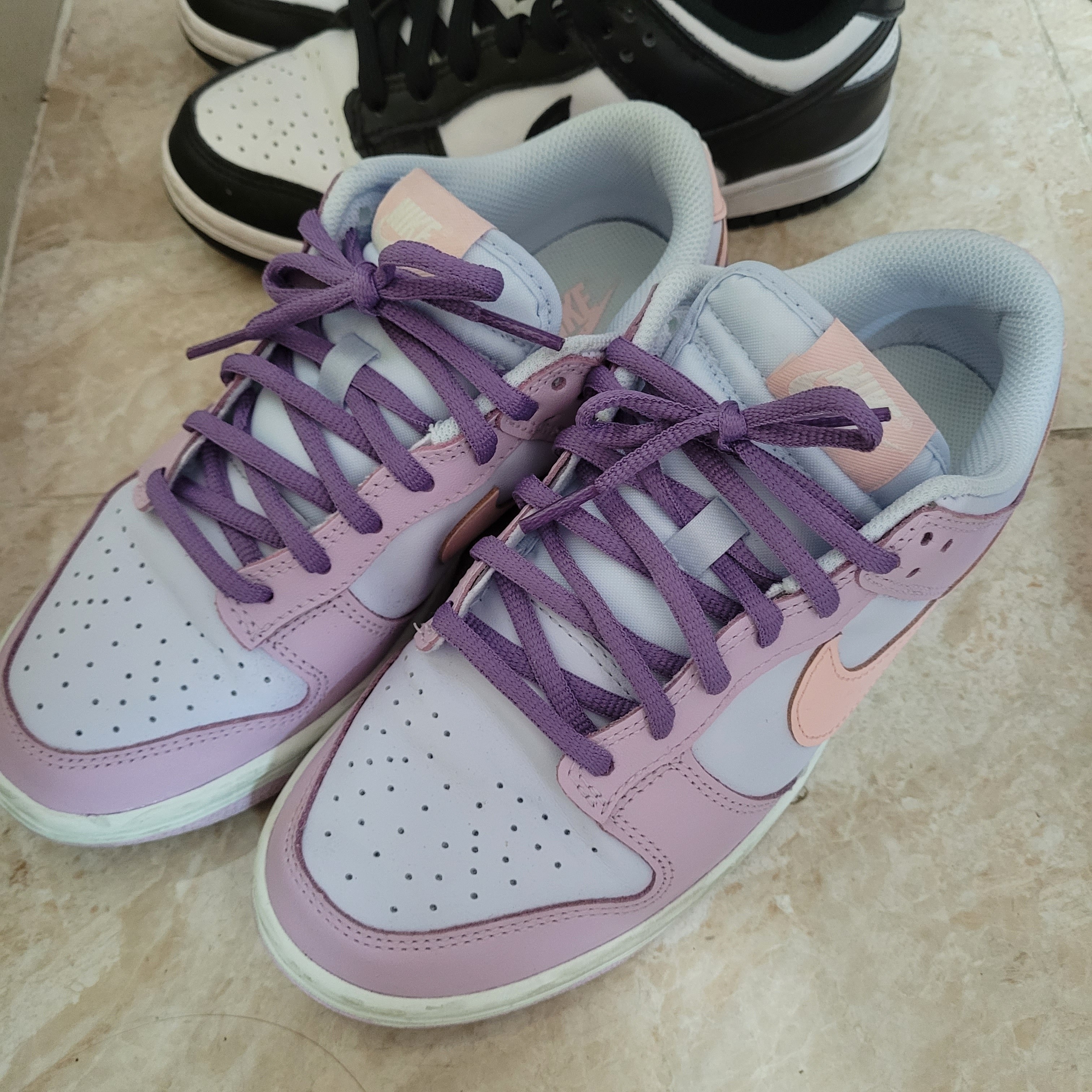 (W) Nike Dunk Low Atmosphere Pink 착용 스타일 - 1