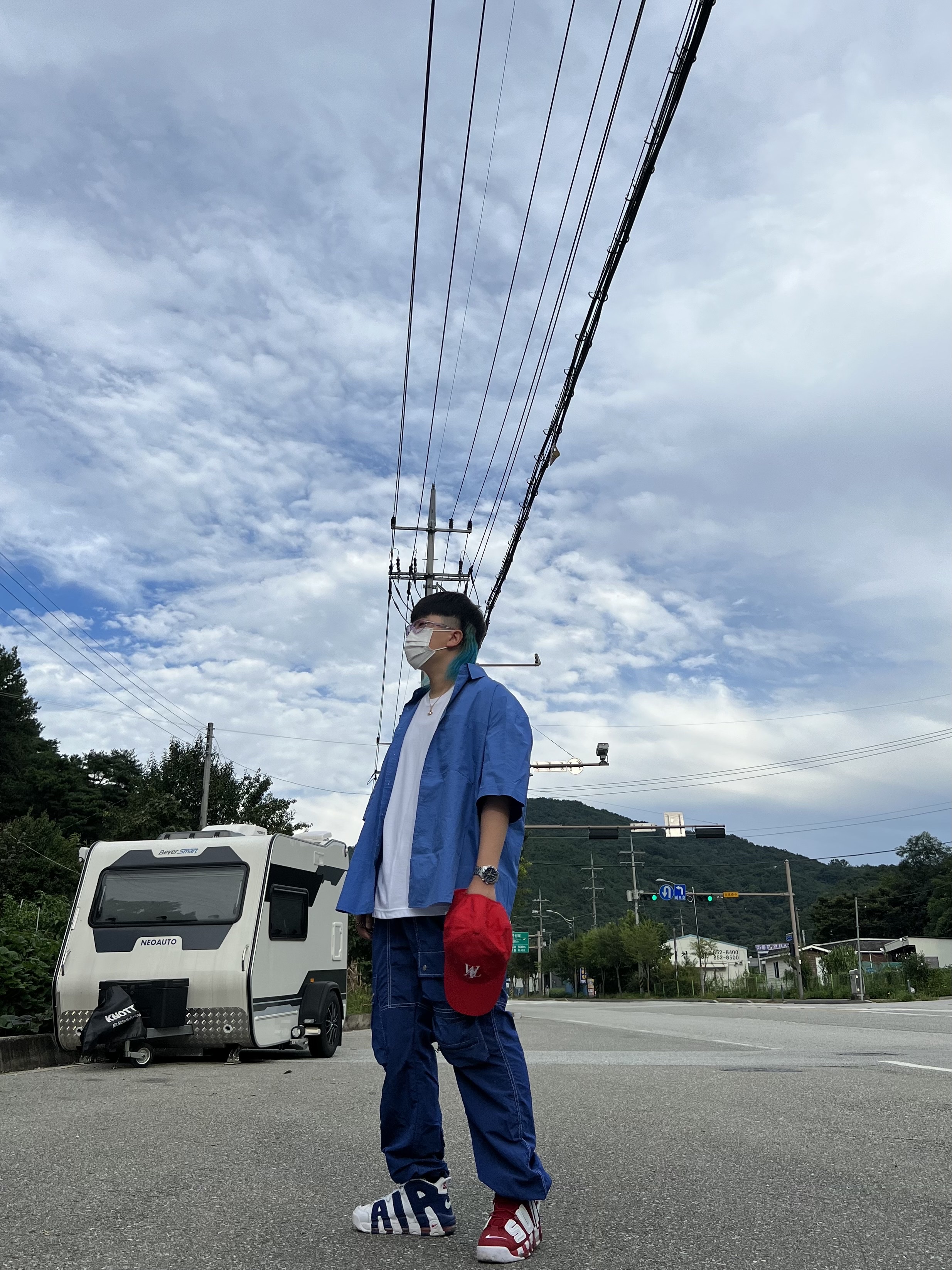 Nike x Supreme Air More Uptempo Suptempo Red, Nike Air More Uptempo Knicks 착용 스타일 - 2