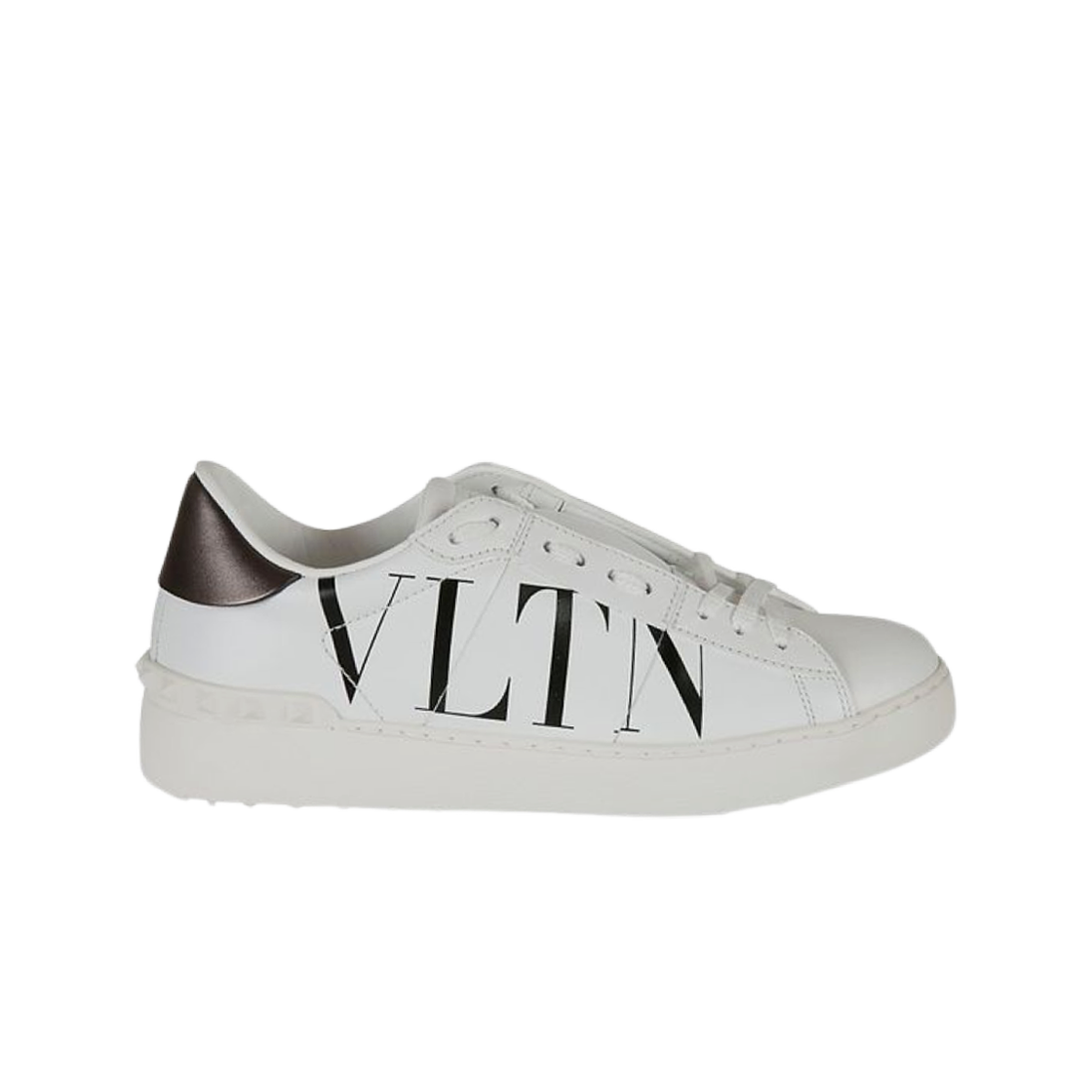 (W) 발렌티노 VLTN 오픈 스니커즈 화이트 블랙((W) Valentino VLTN Open Sneakers White Black) - 1