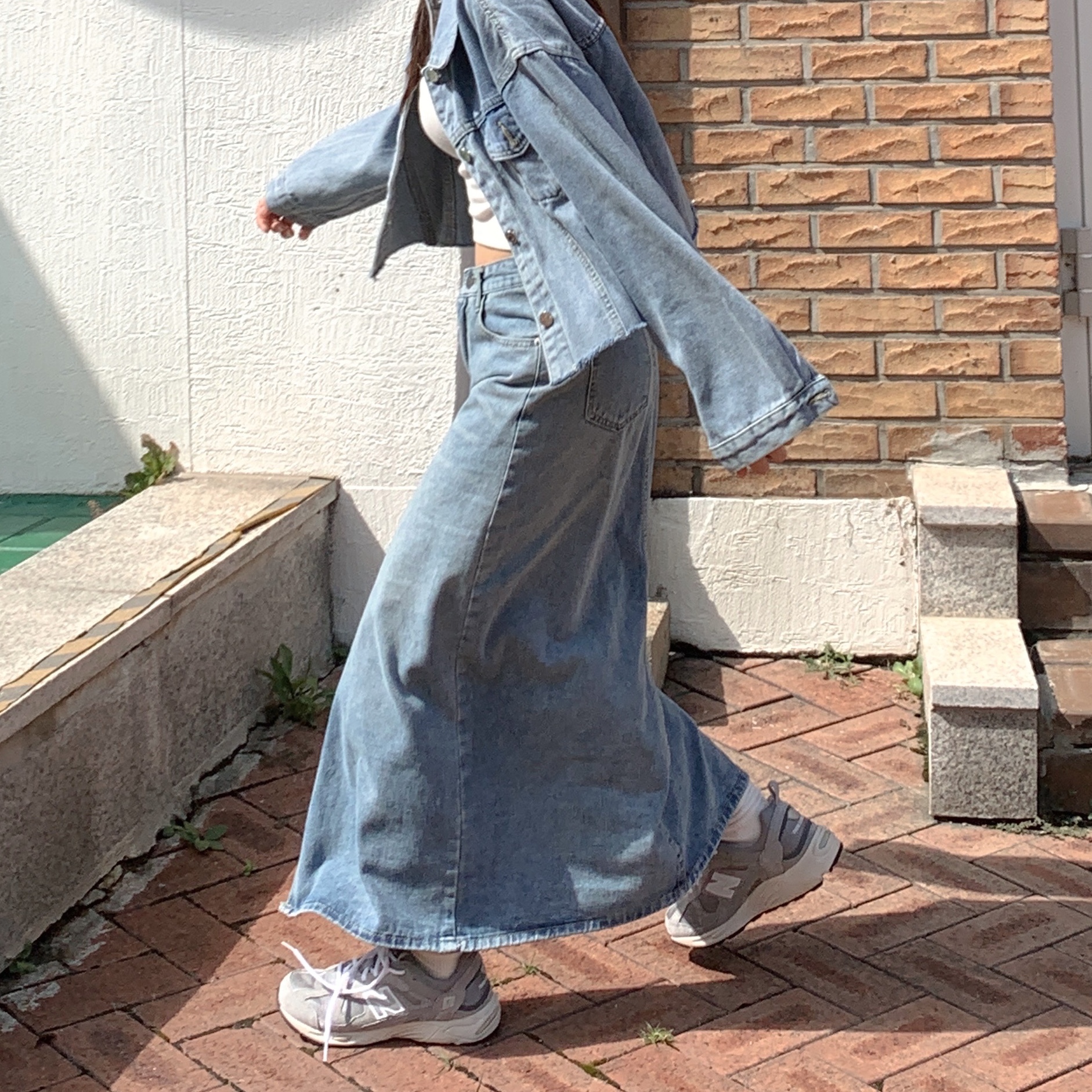 New Balance 878 Gray 착용 스타일