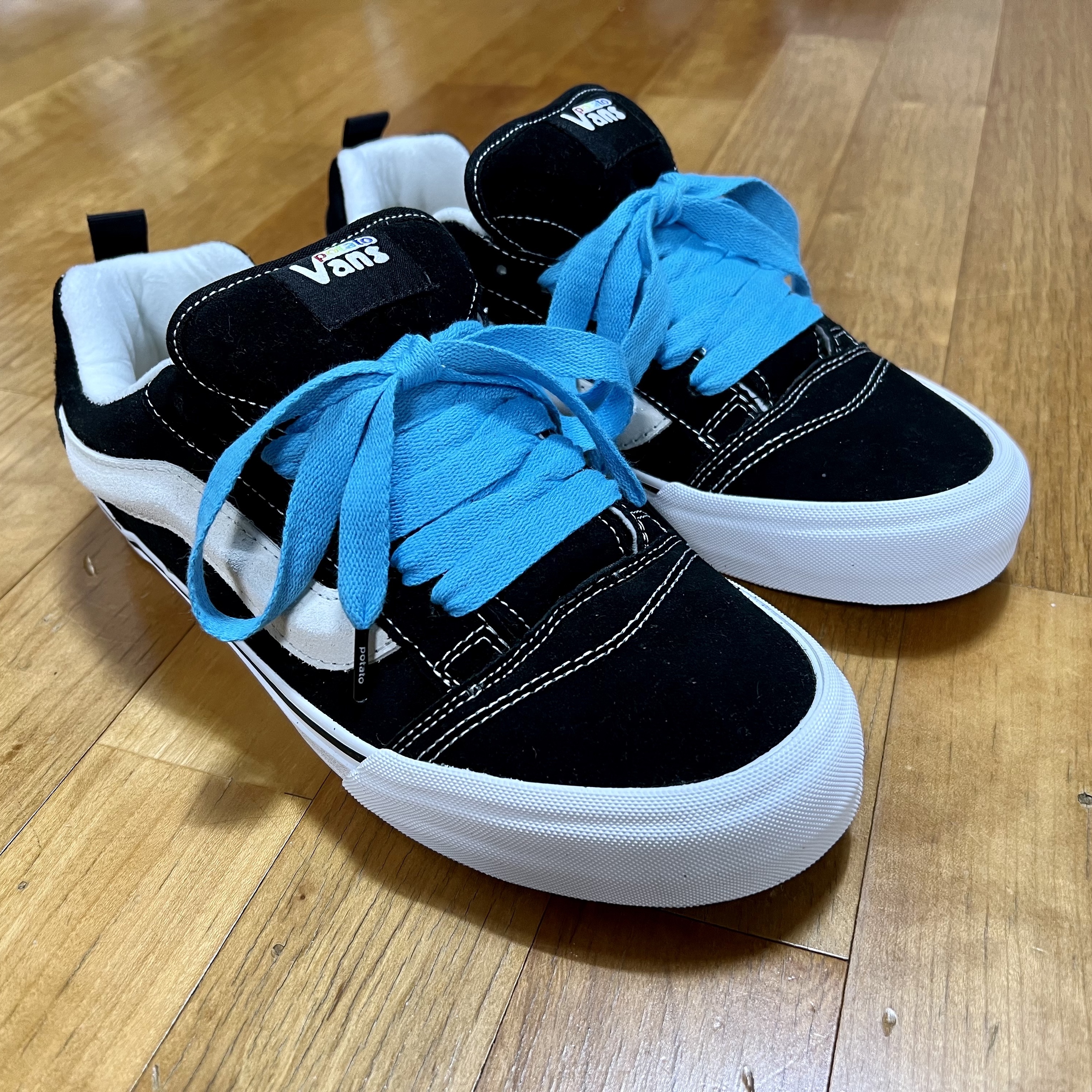 Vans Vault x Imran Potato Knu-Skool VR3 LX Black White 착용 스타일 - 1