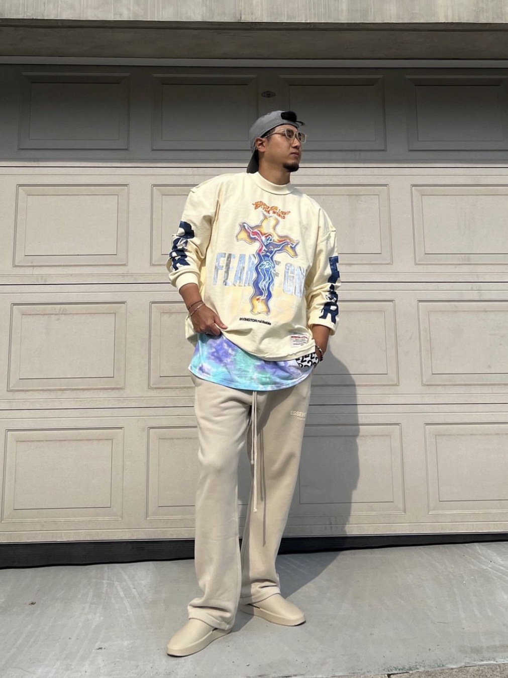 Fear of God The California Oat, Essentials Relaxed Sweatpants Wheat - 22SS 착용 스타일