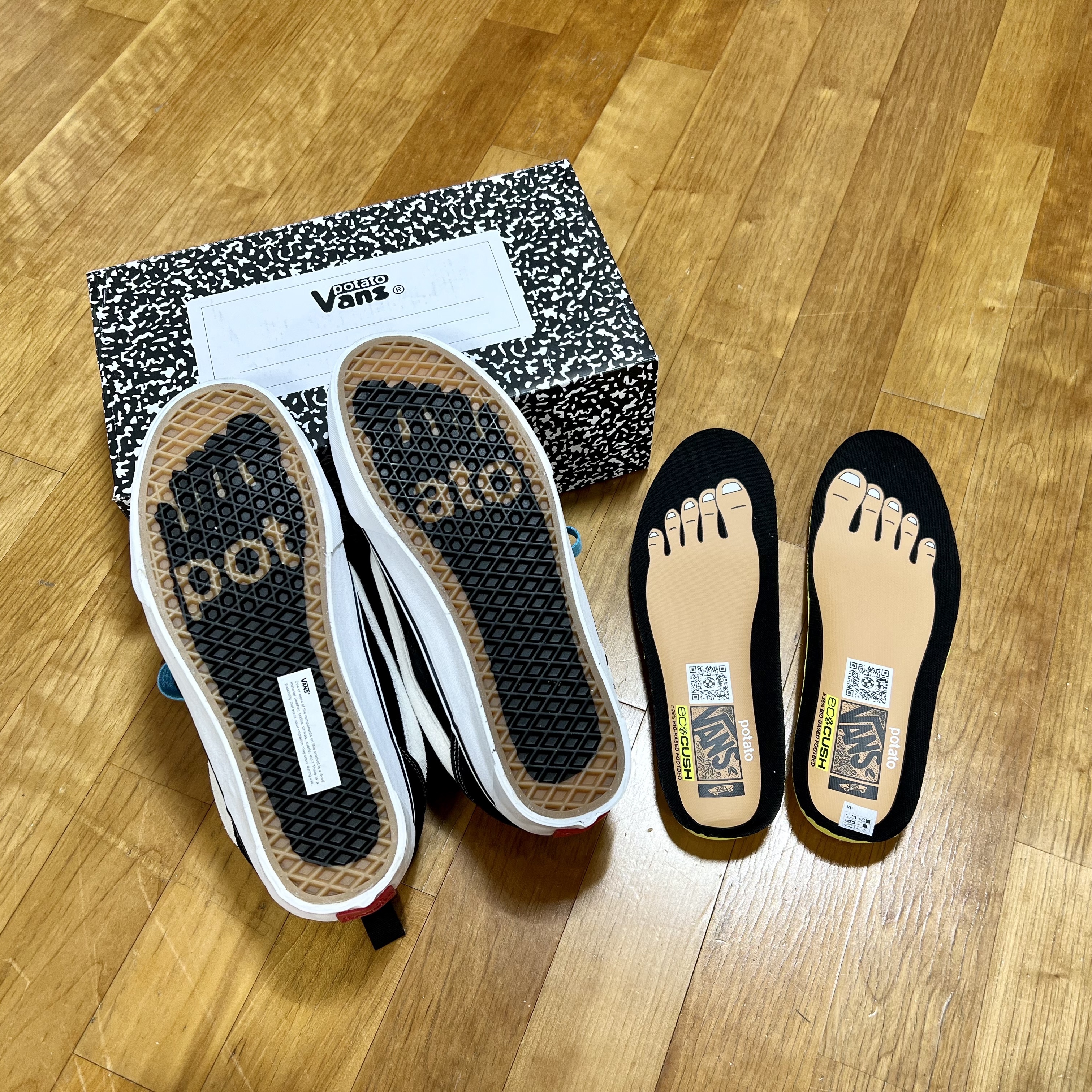 Vans Vault x Imran Potato Knu-Skool VR3 LX Black White 착용 스타일 - 4