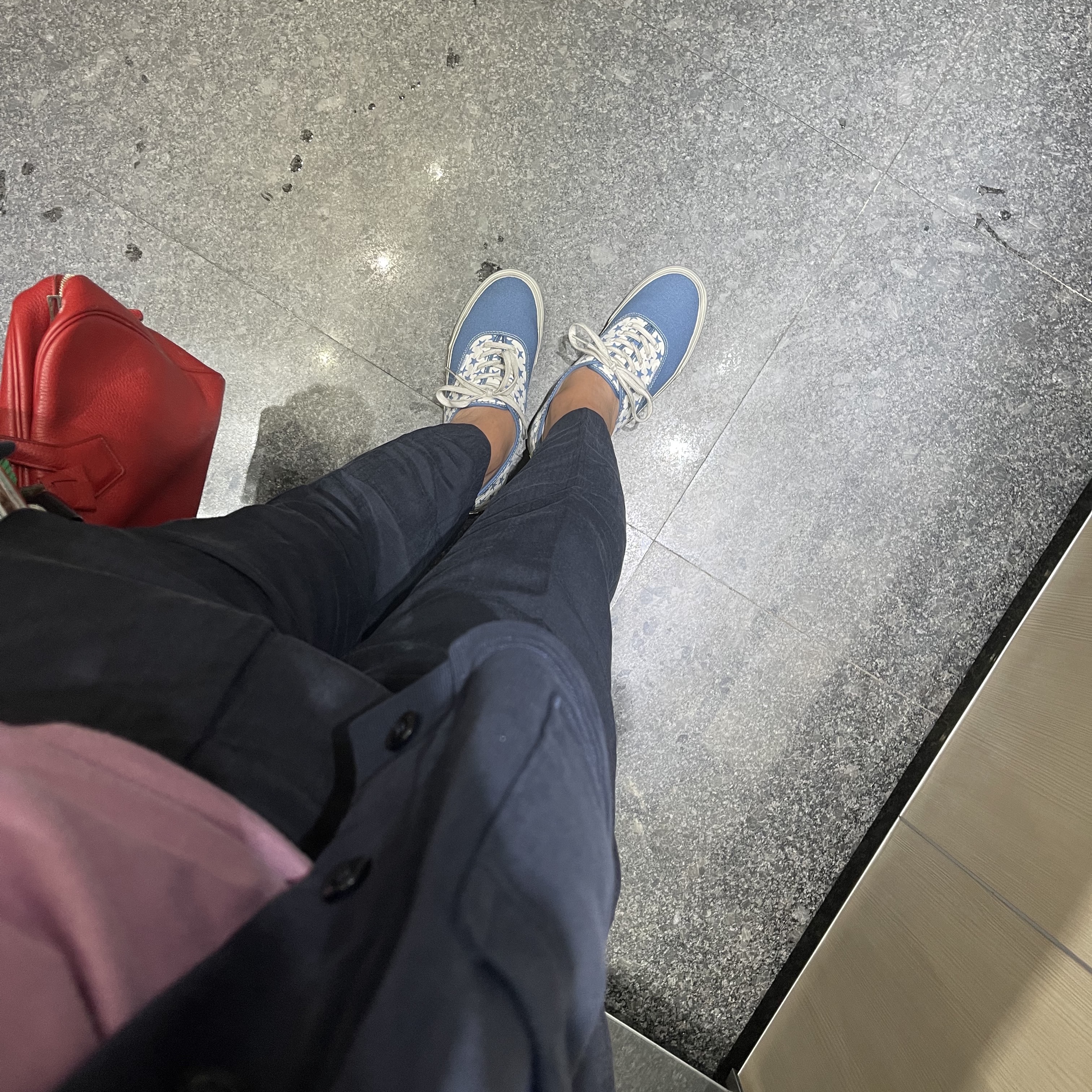 Vans Vault x Bianca Chandon Authentic LX Stressed Navy White 착용 스타일