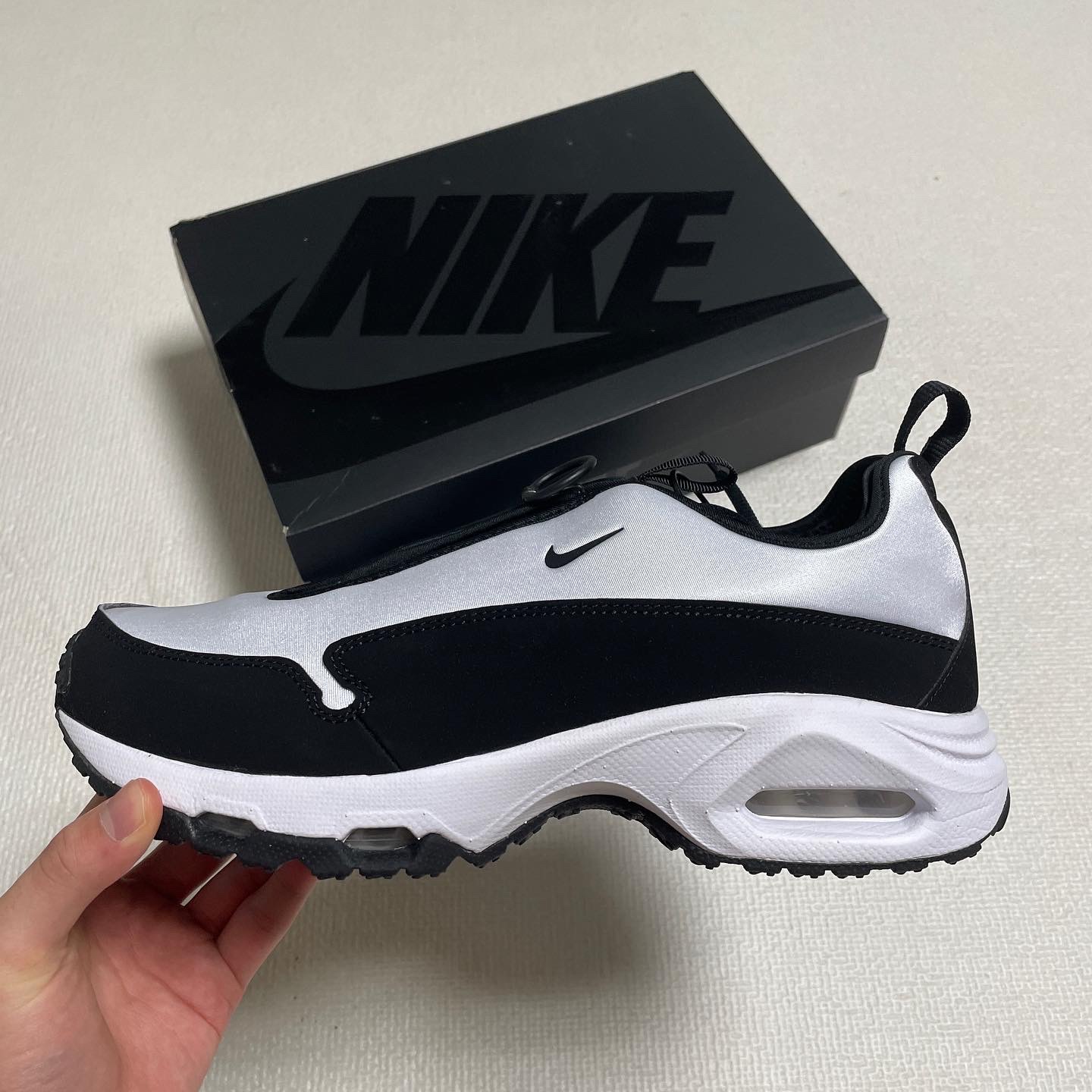 Nike x Comme des Garcons Homme Plus Air Max Sunder SP White Black 착용 스타일 - 1