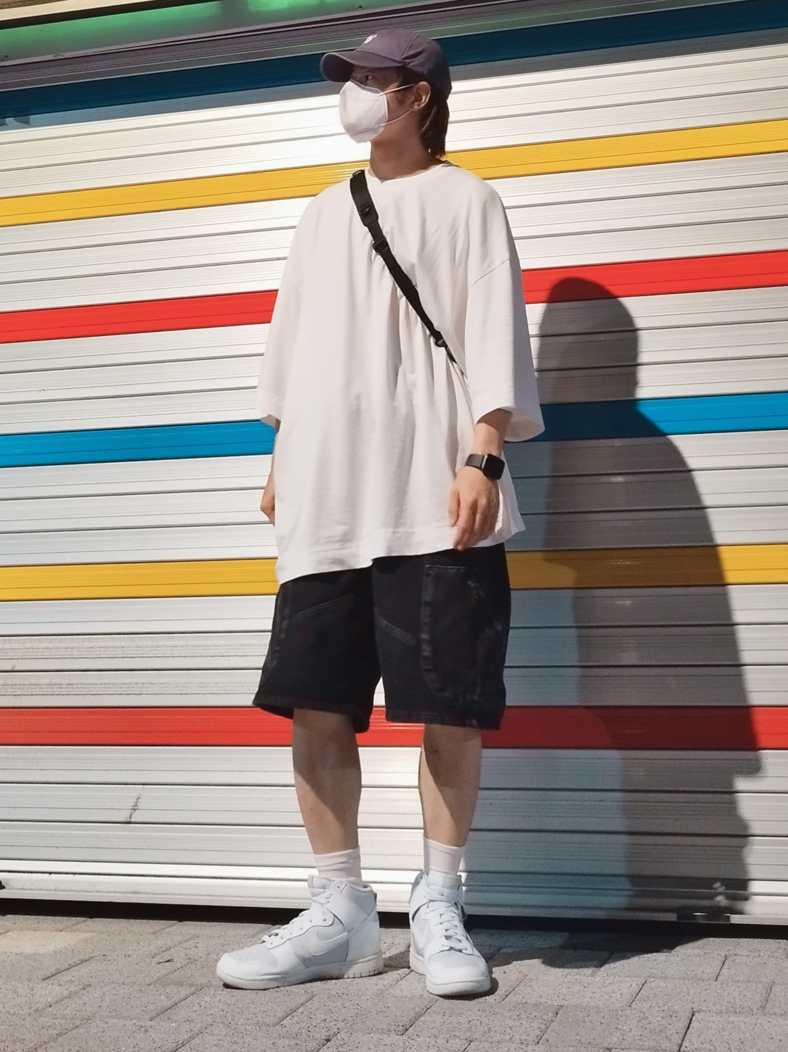Nike Dunk High Retro Summit White Pure Platinum 착용 스타일 - 1