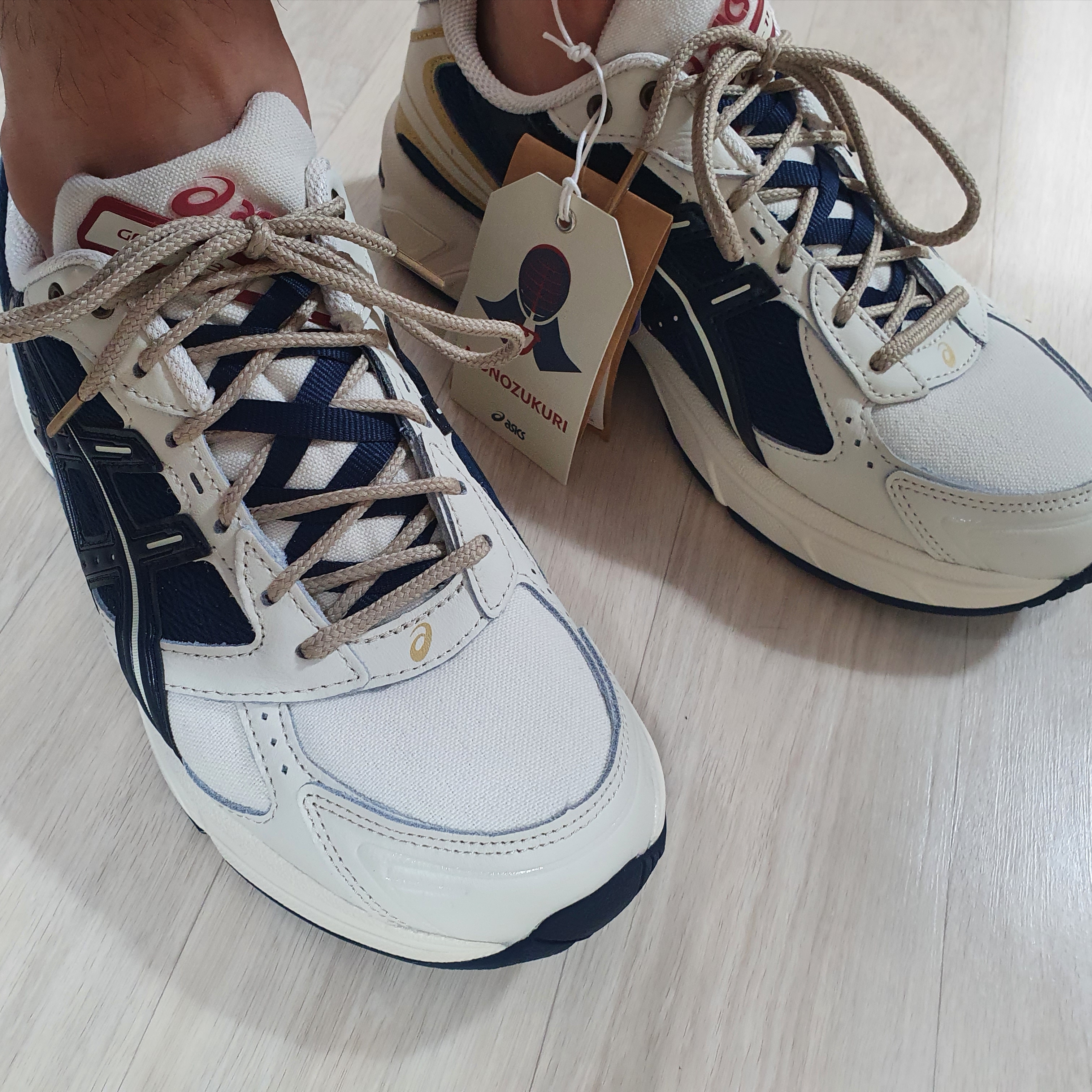 Asics Gel-1130 Birch French Blue 착용 스타일