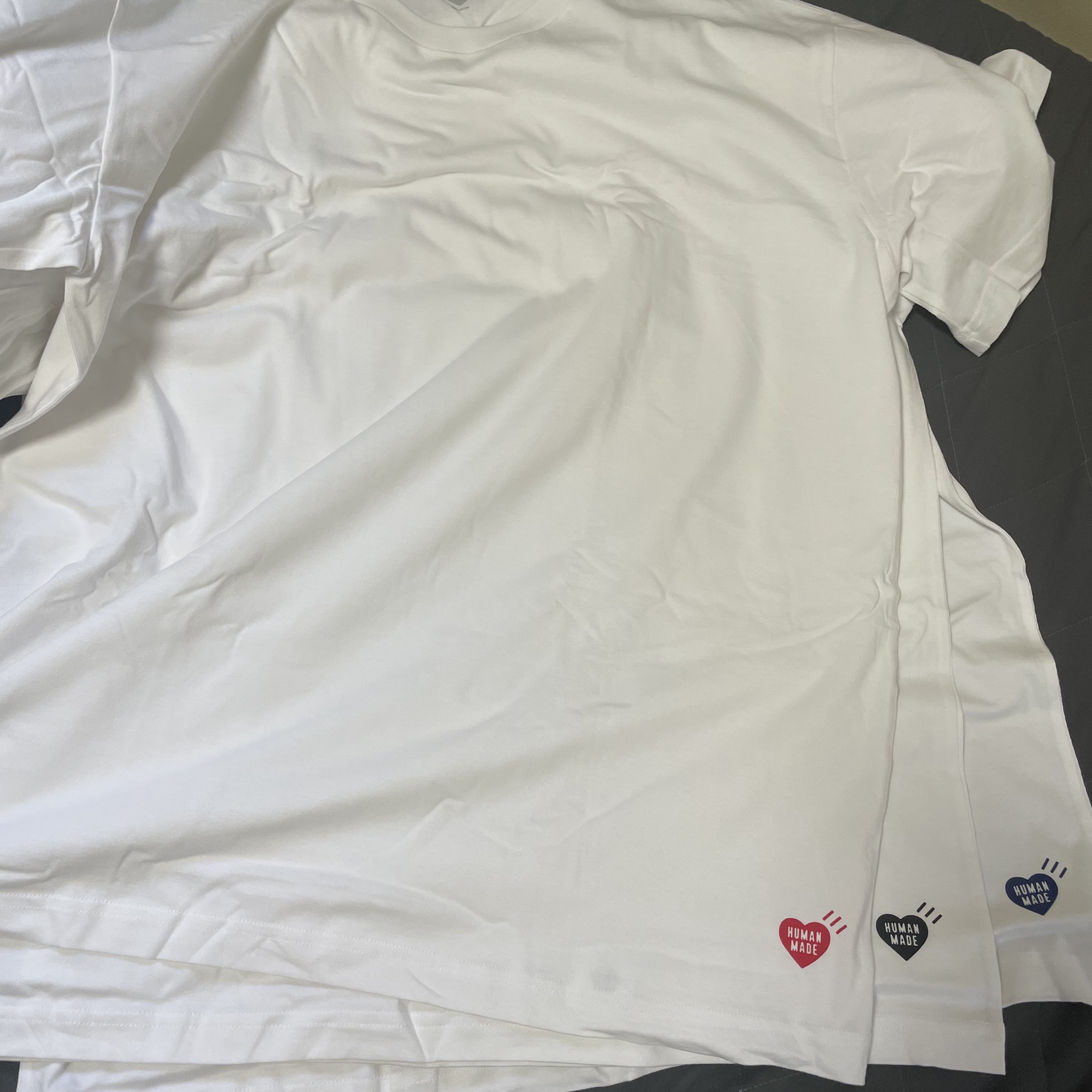 Human Made T-Shirts White (3 Pack) 착용 스타일 - 3