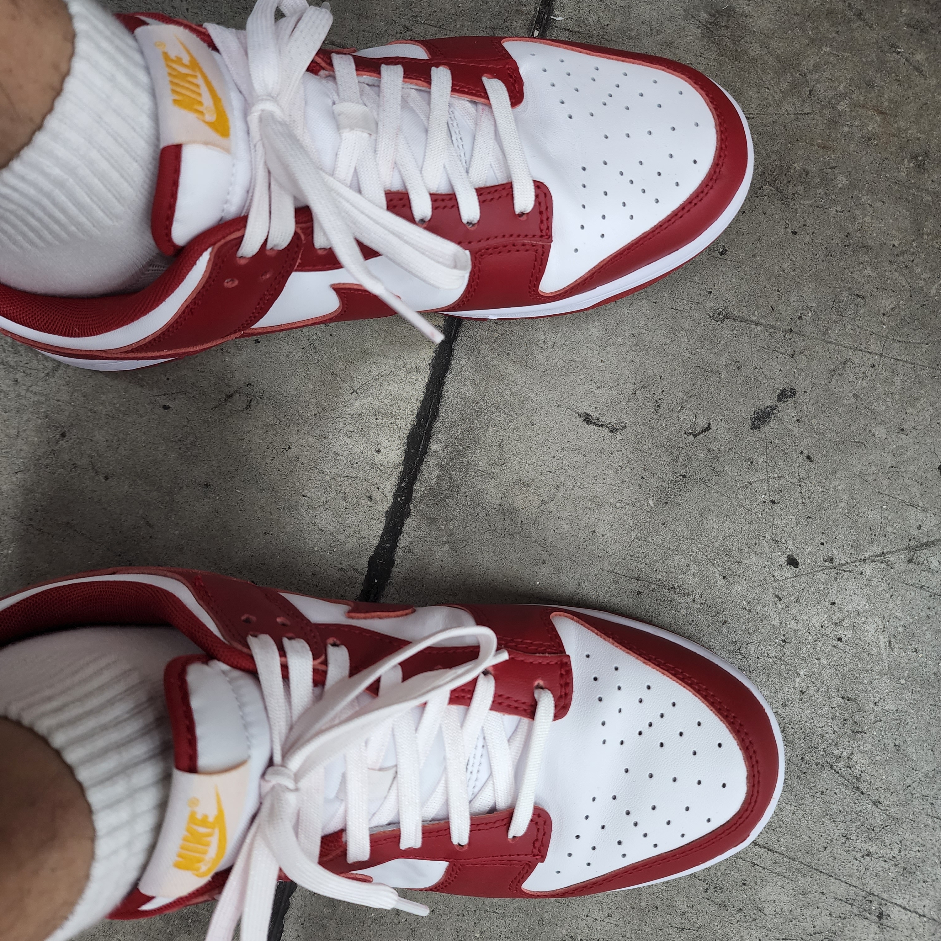 Nike Dunk Low Retro Gym Red 착용 스타일 - 1