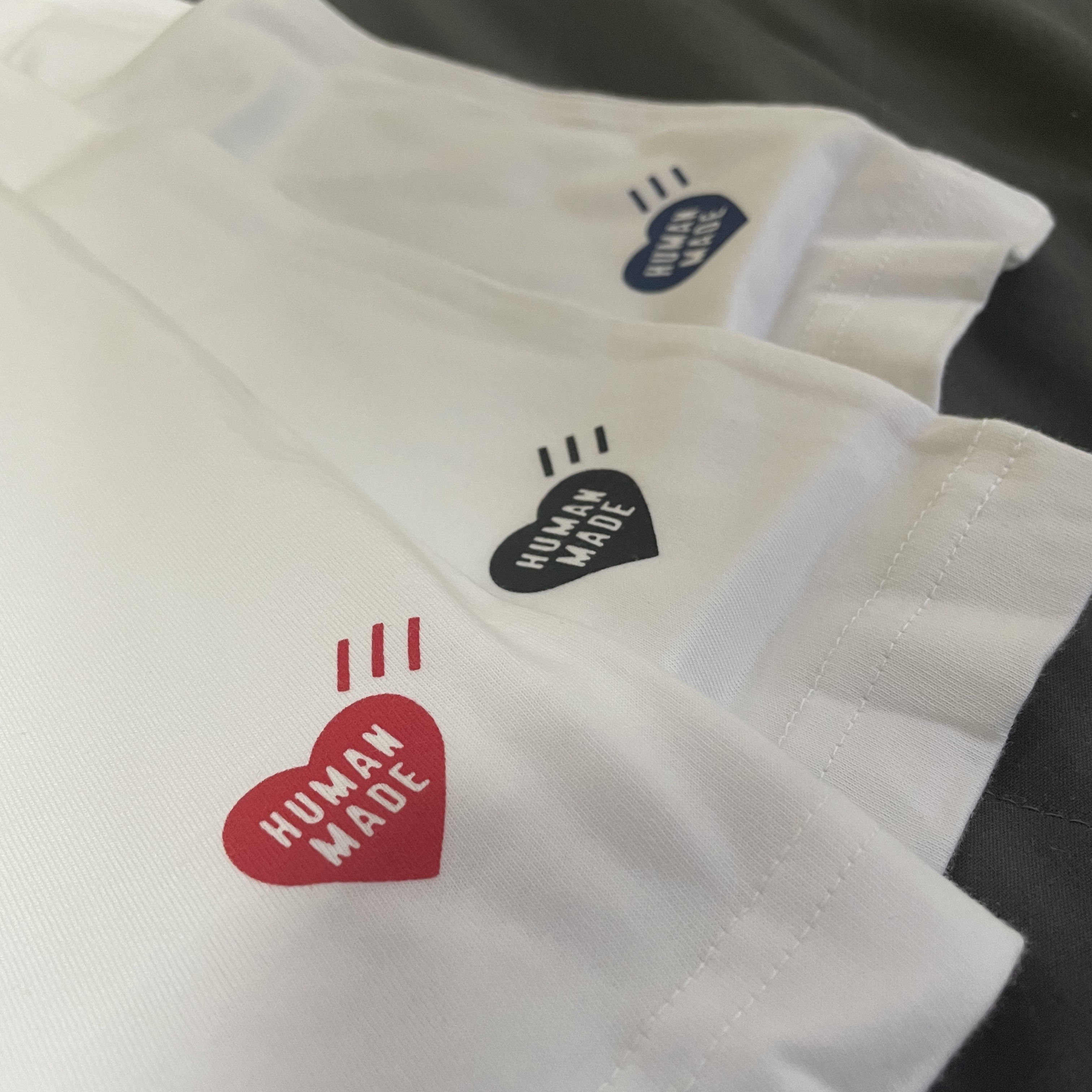 Human Made T-Shirts White (3 Pack) 착용 스타일 - 4