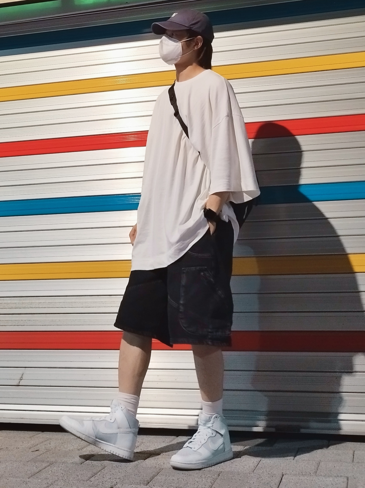 Nike Dunk High Retro Summit White Pure Platinum 착용 스타일 - 2