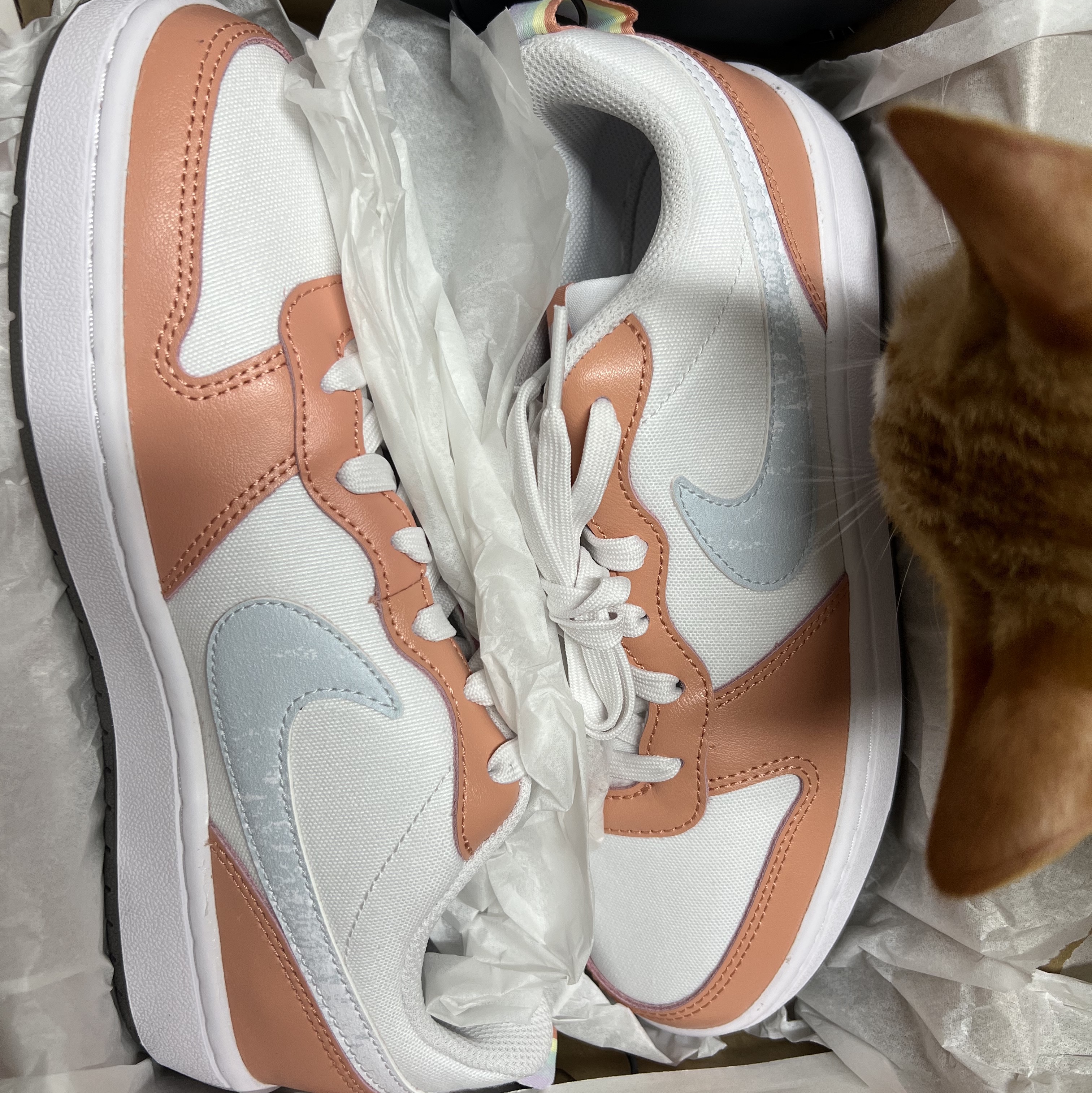 (GS) Nike Court Borough 2 SE1 Light Madder Root 착용 스타일