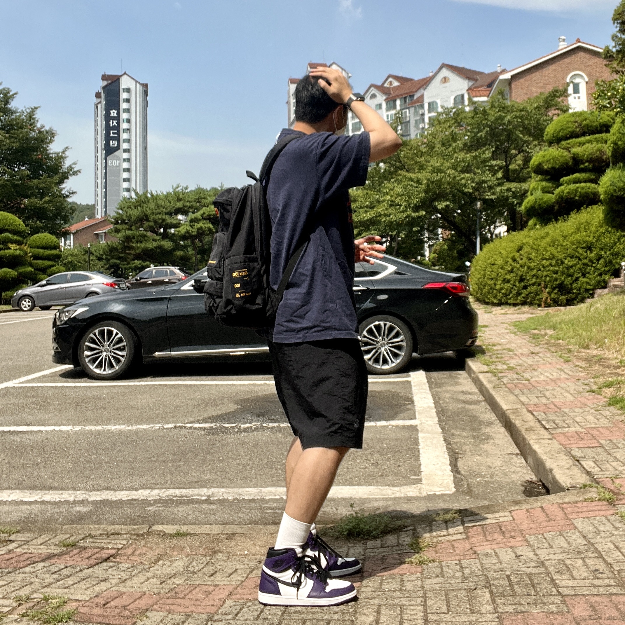Jordan 1 Retro High OG Court Purple 2020 착용 스타일 - 2